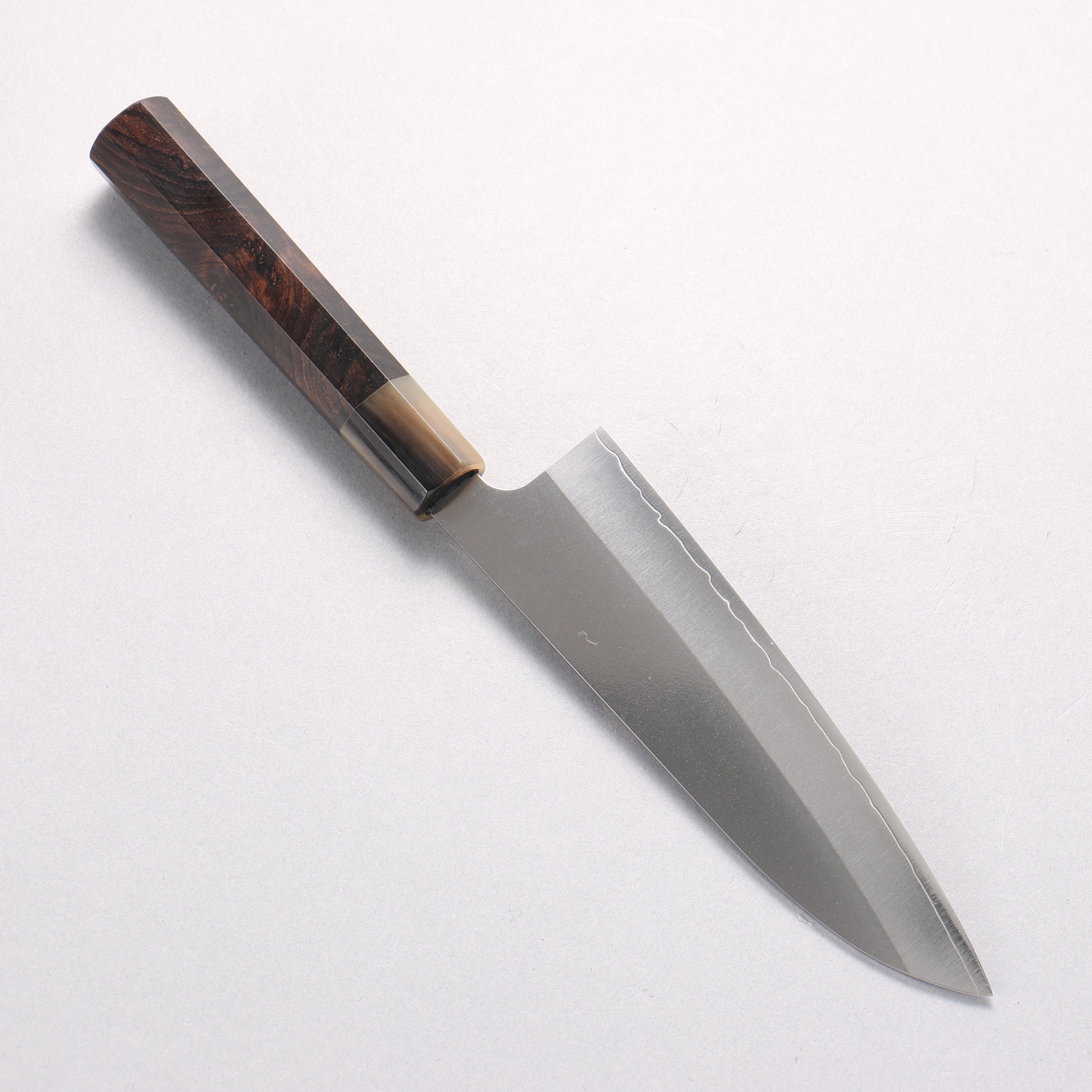 Yu Kurosaki New Gekko VG-XEOS Small Santoku 150mm Ebony Wood (ferrule: White Water Buffalo Horn) Handle - Seisuke Knife