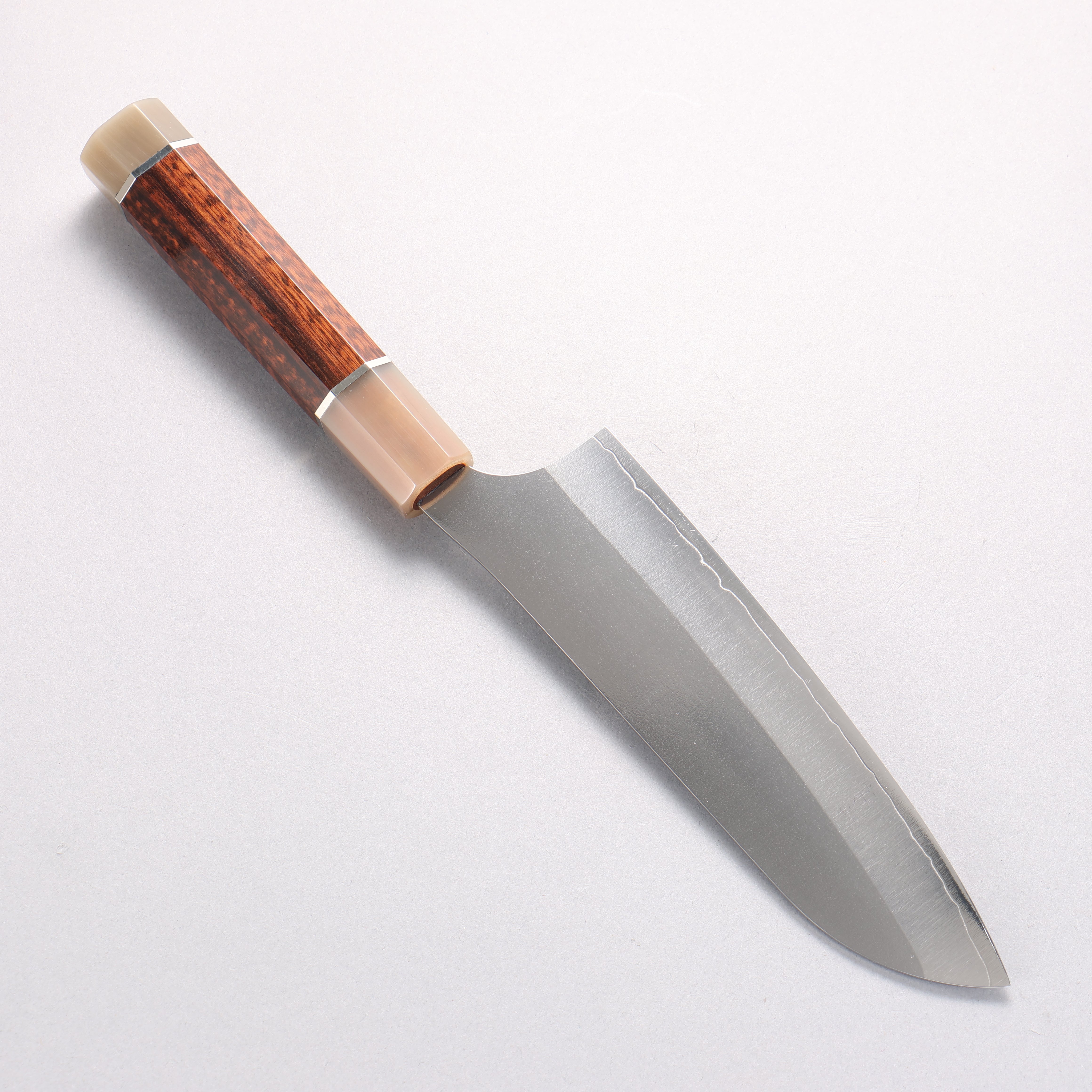 Yu Kurosaki New Gekko VG-XEOS Santoku 170mm Snakewood (with Double Marble Horns) Handle - Seisuke Knife