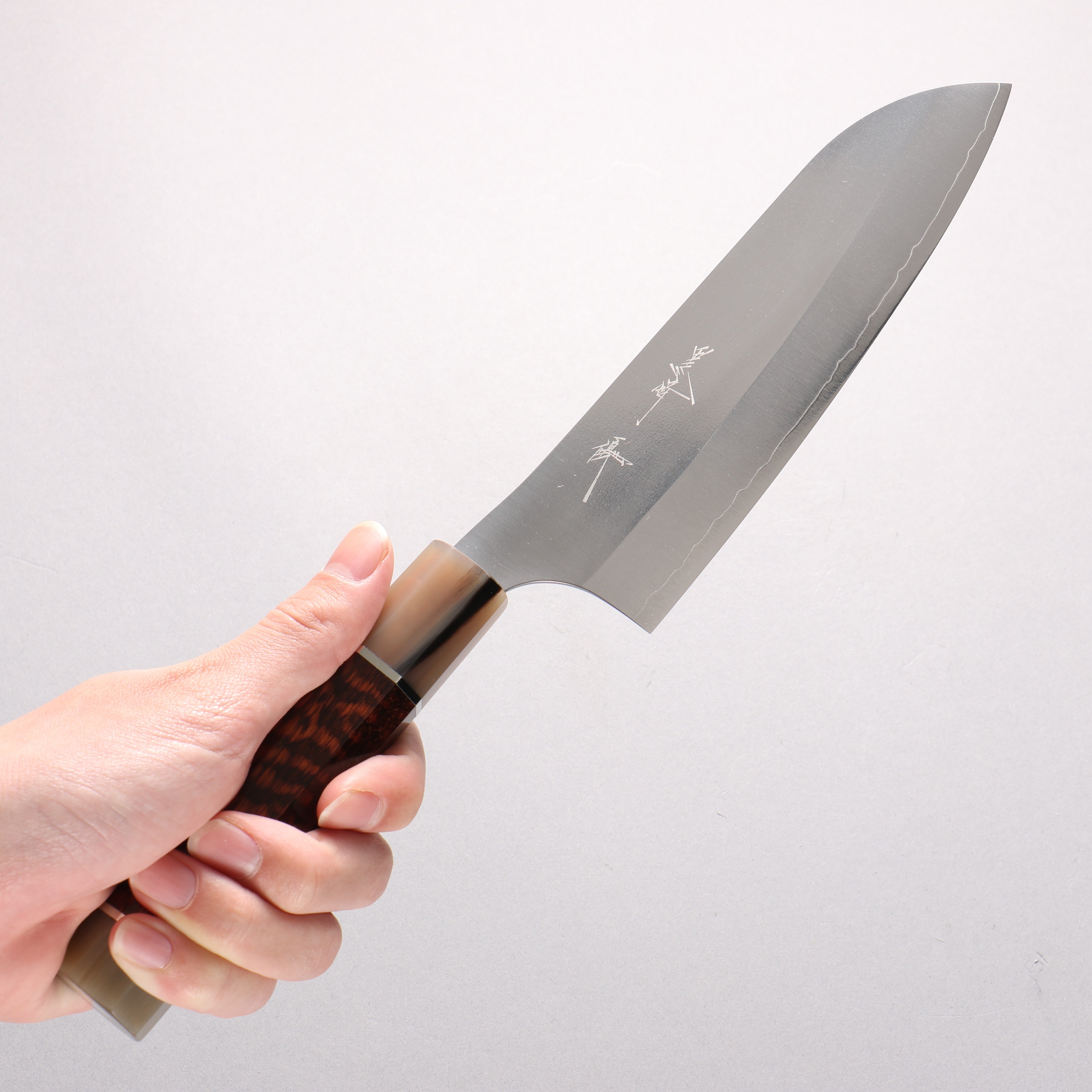 Yu Kurosaki New Gekko VG-XEOS Santoku 170mm Snakewood (with Double Marble Horns) Handle - Seisuke Knife