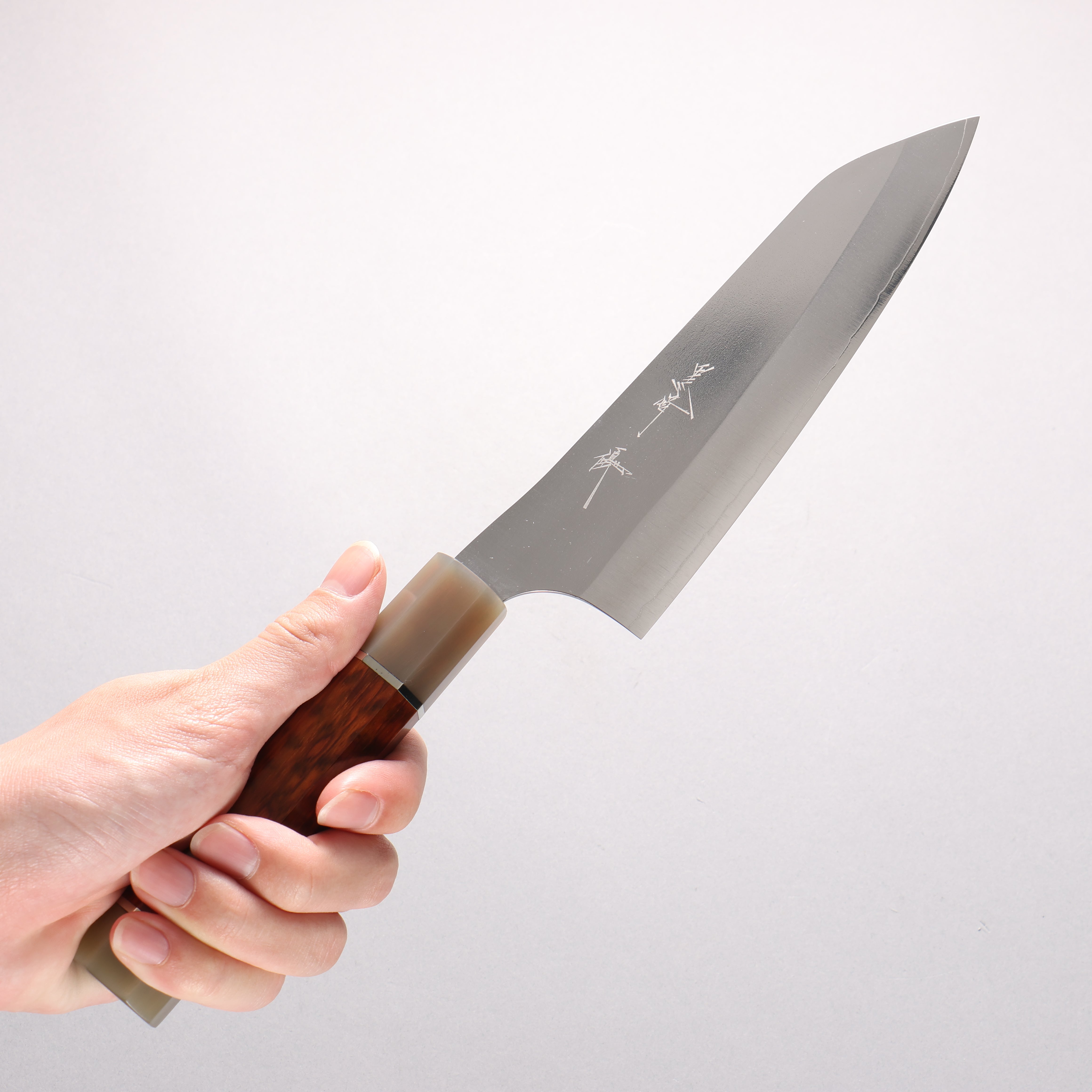 Yu Kurosaki New Gekko VG-XEOS Bunka 170mm Snakewood & Marbled Horn Handle - Seisuke Knife