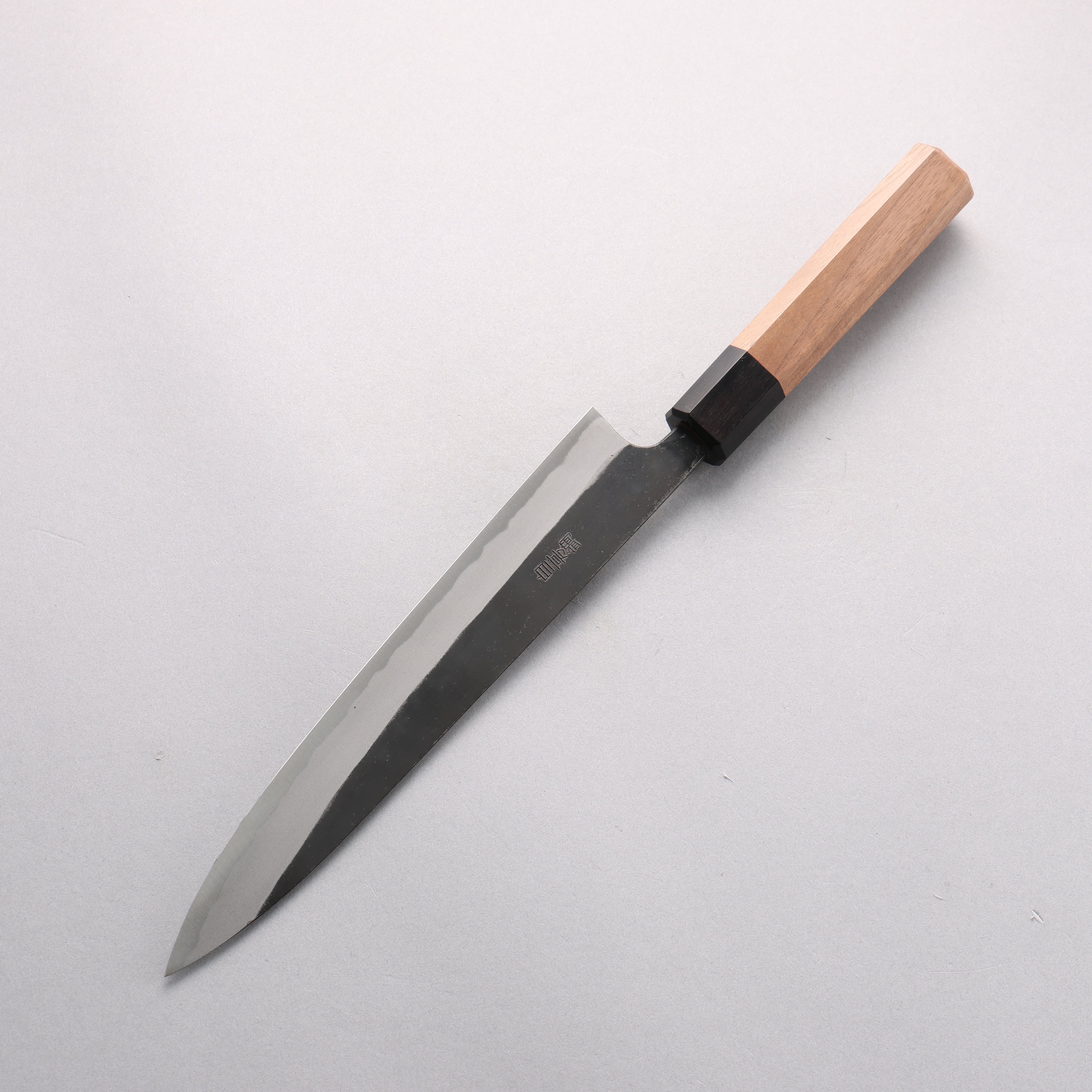 Nao Yamamoto White Steel No.2 Black Finished Sujihiki 210mm Walnut Handle - Seisuke Knife