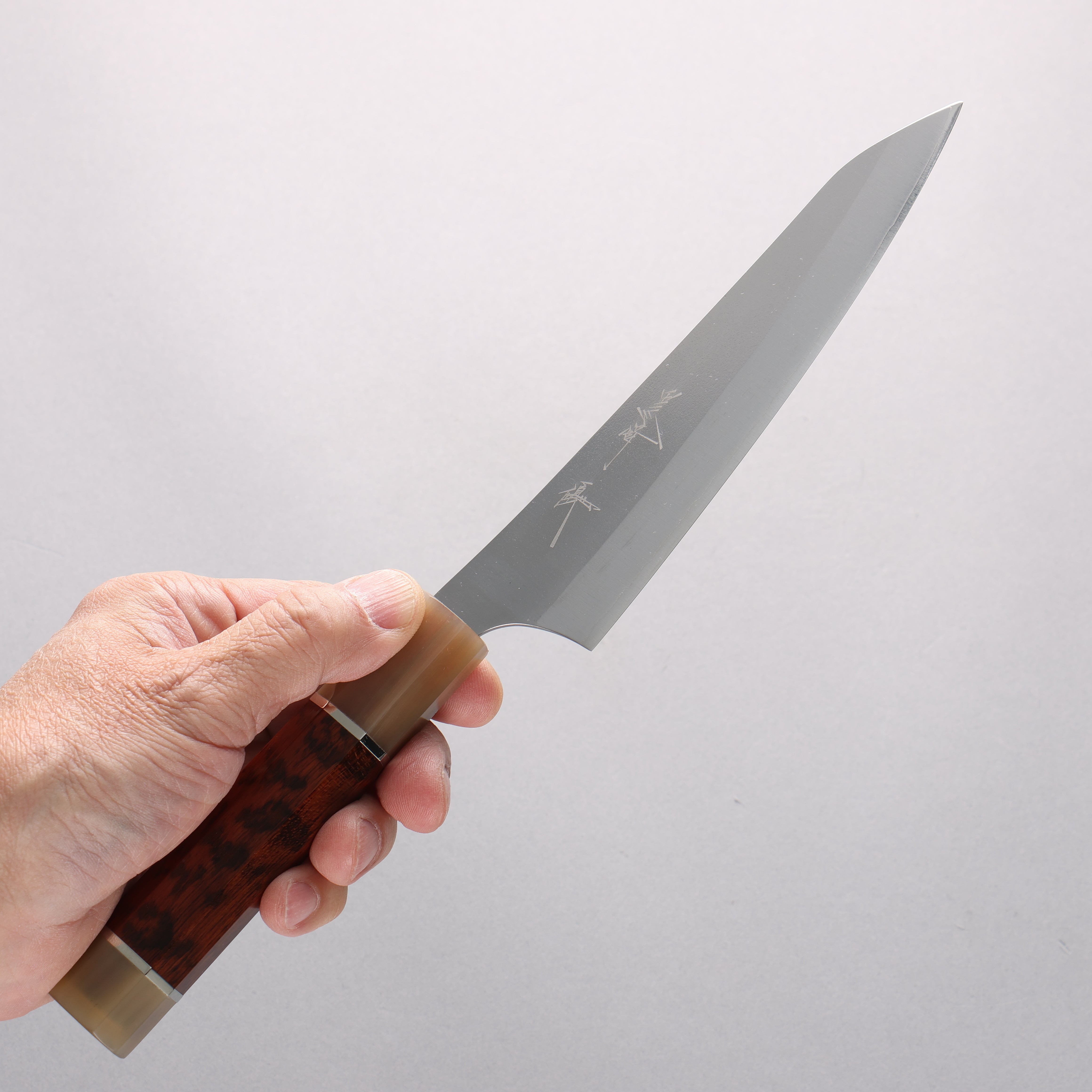 Yu Kurosaki New Gekko VG-XEOS Petty-Utility 150mm Snakewood & Marbled Horn Handle - Seisuke Knife