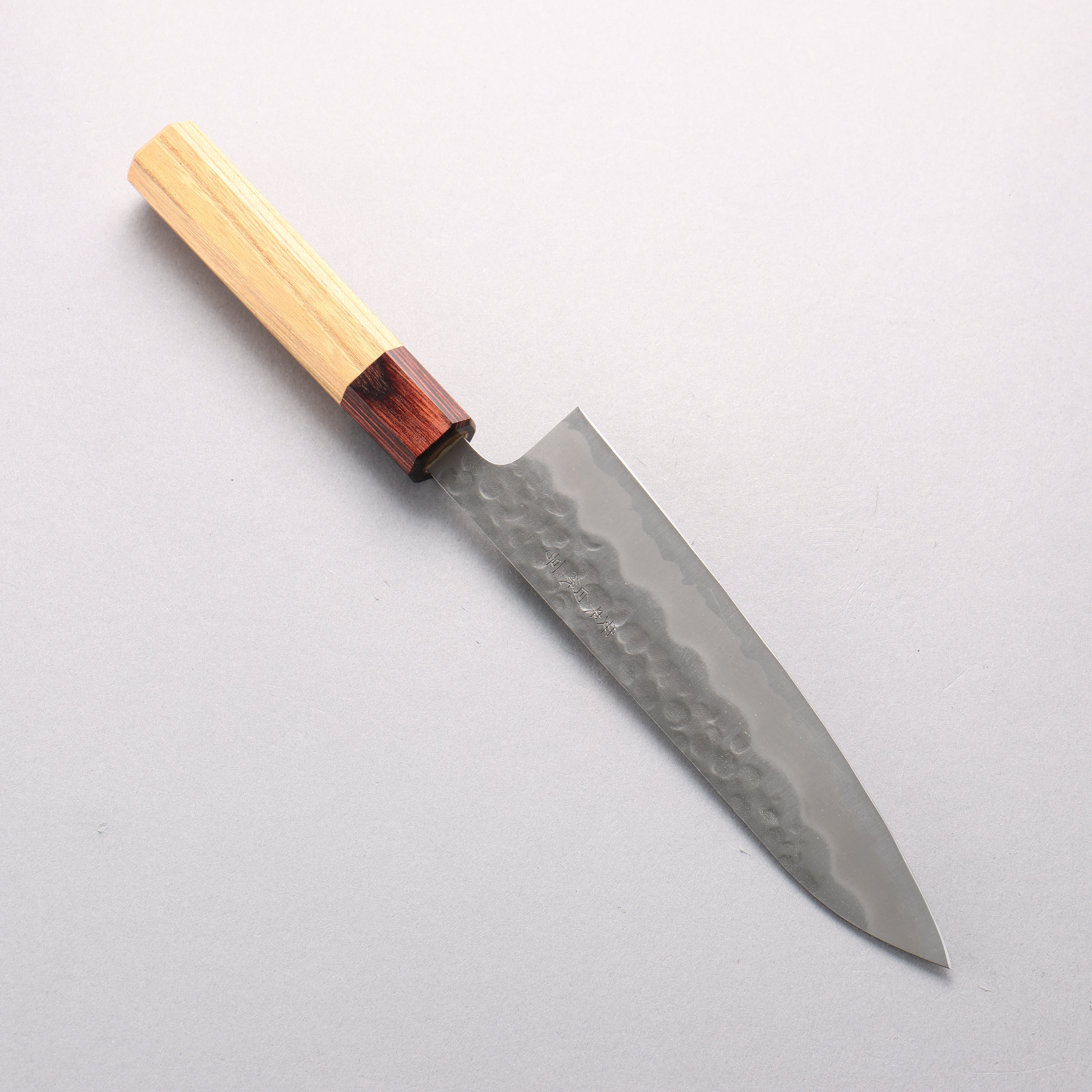Oul White Steel No.2 Hammered Gyuto 180mm Keyaki Elm Handle - Seisuke Knife
