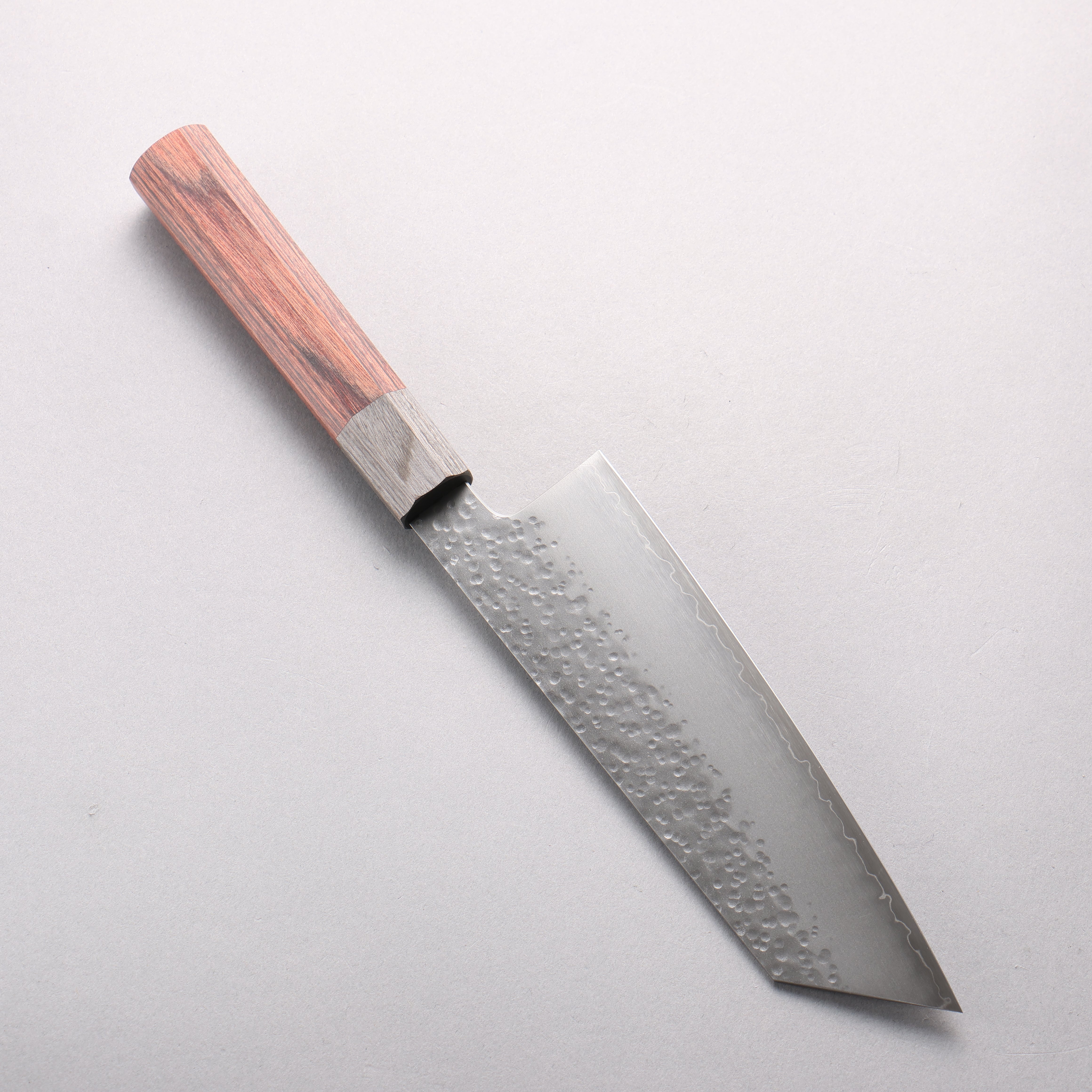 Hado Shiosai VG10 Maru Hammered Bunka 180mm Mahogany & Ash Gray Pakkawood Handle - Seisuke Knife