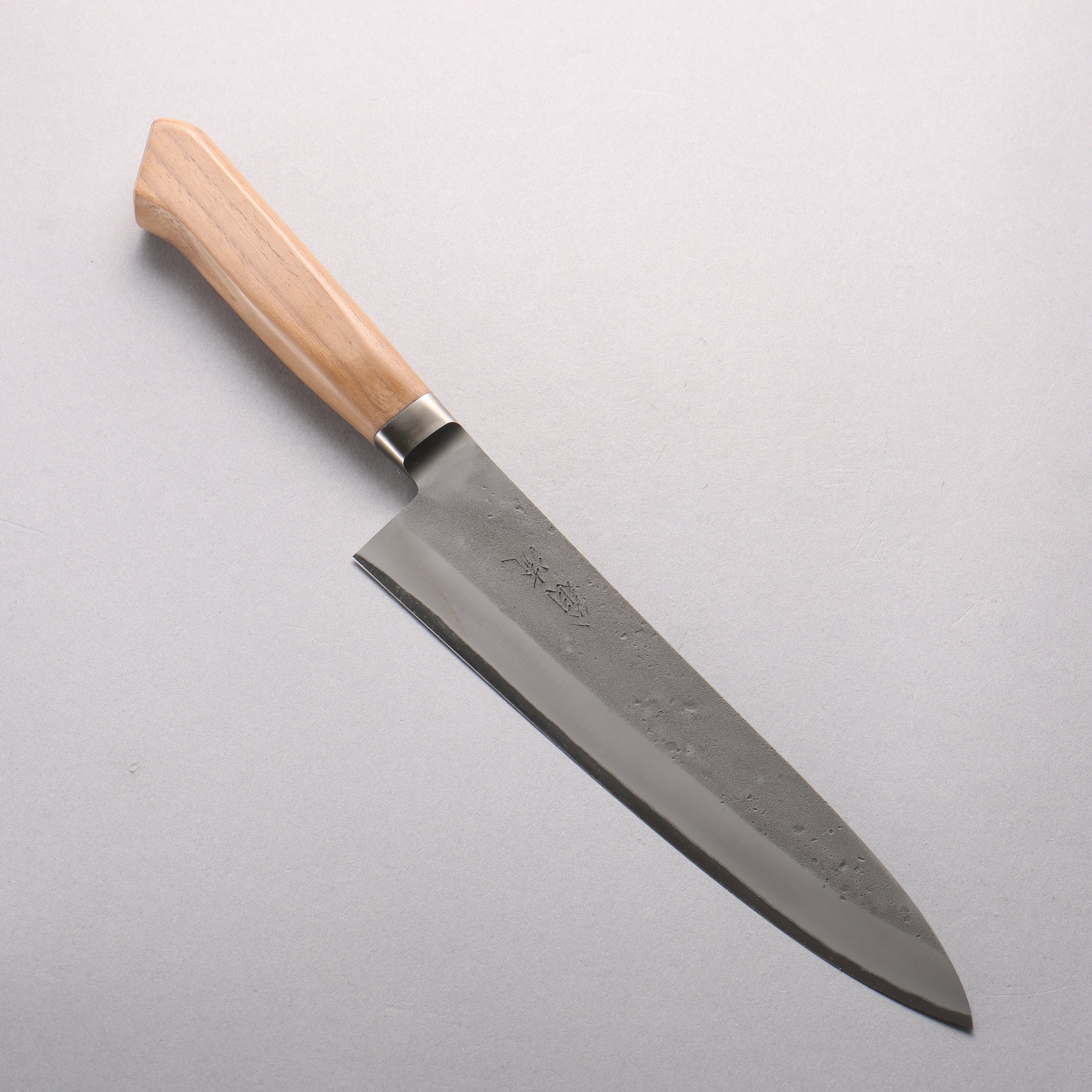 Oul Blue Steel Nashiji Gyuto 210mm Walnut Handle - Seisuke Knife