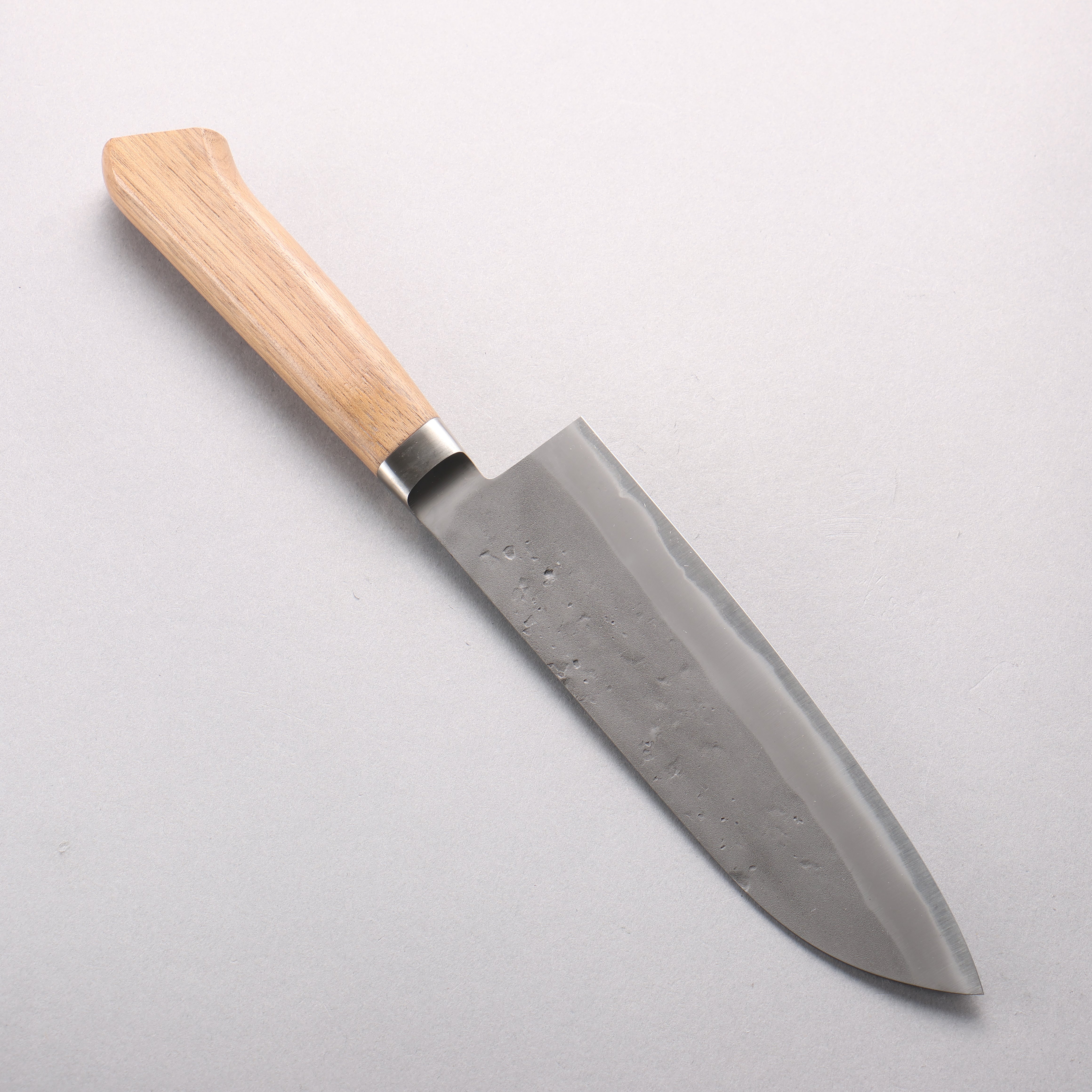 Oul Blue Steel Nashiji Santoku 170mm Walnut Handle - Seisuke Knife