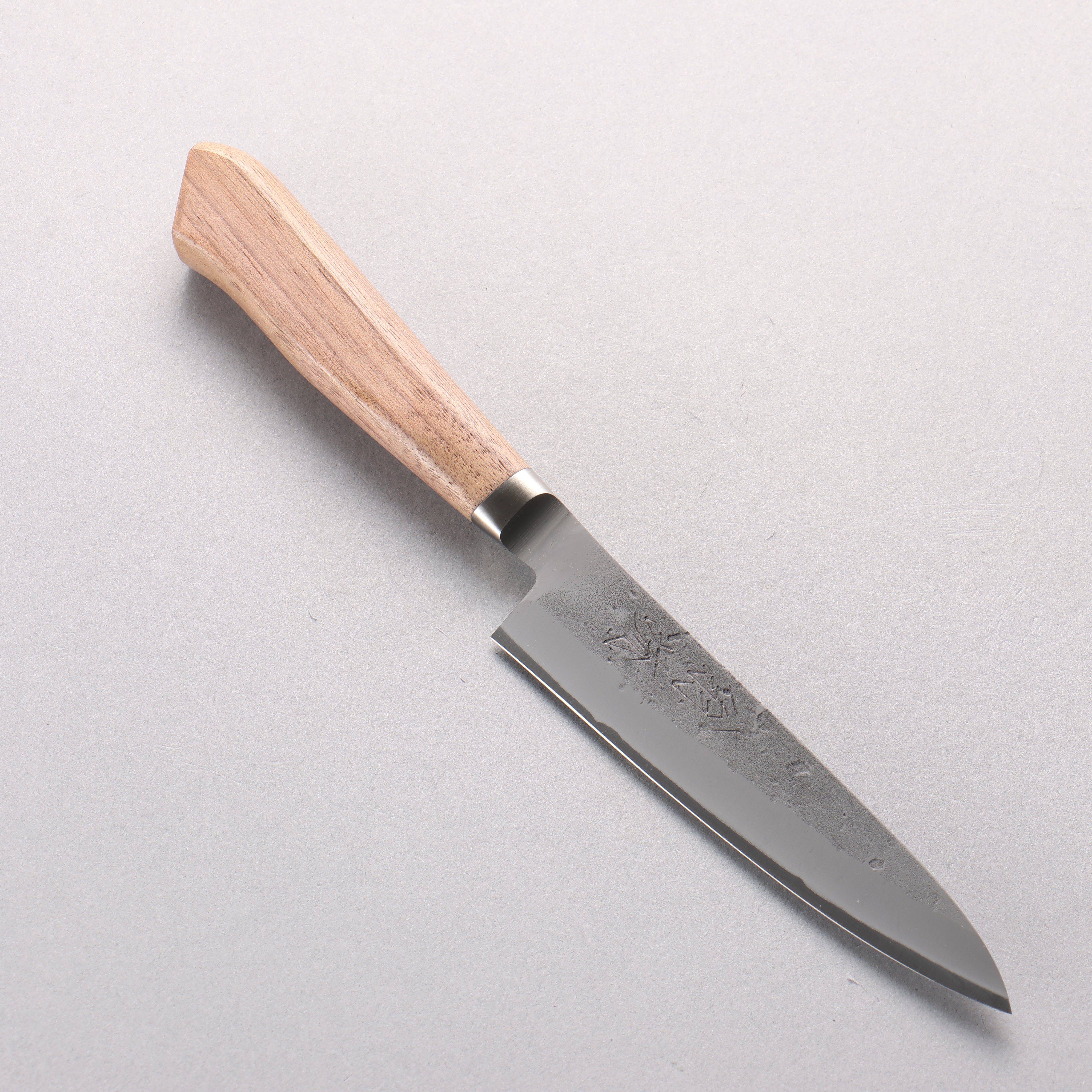 Oul Blue Steel Nashiji Petty-Utility 125mm Walnut Handle - Seisuke Knife