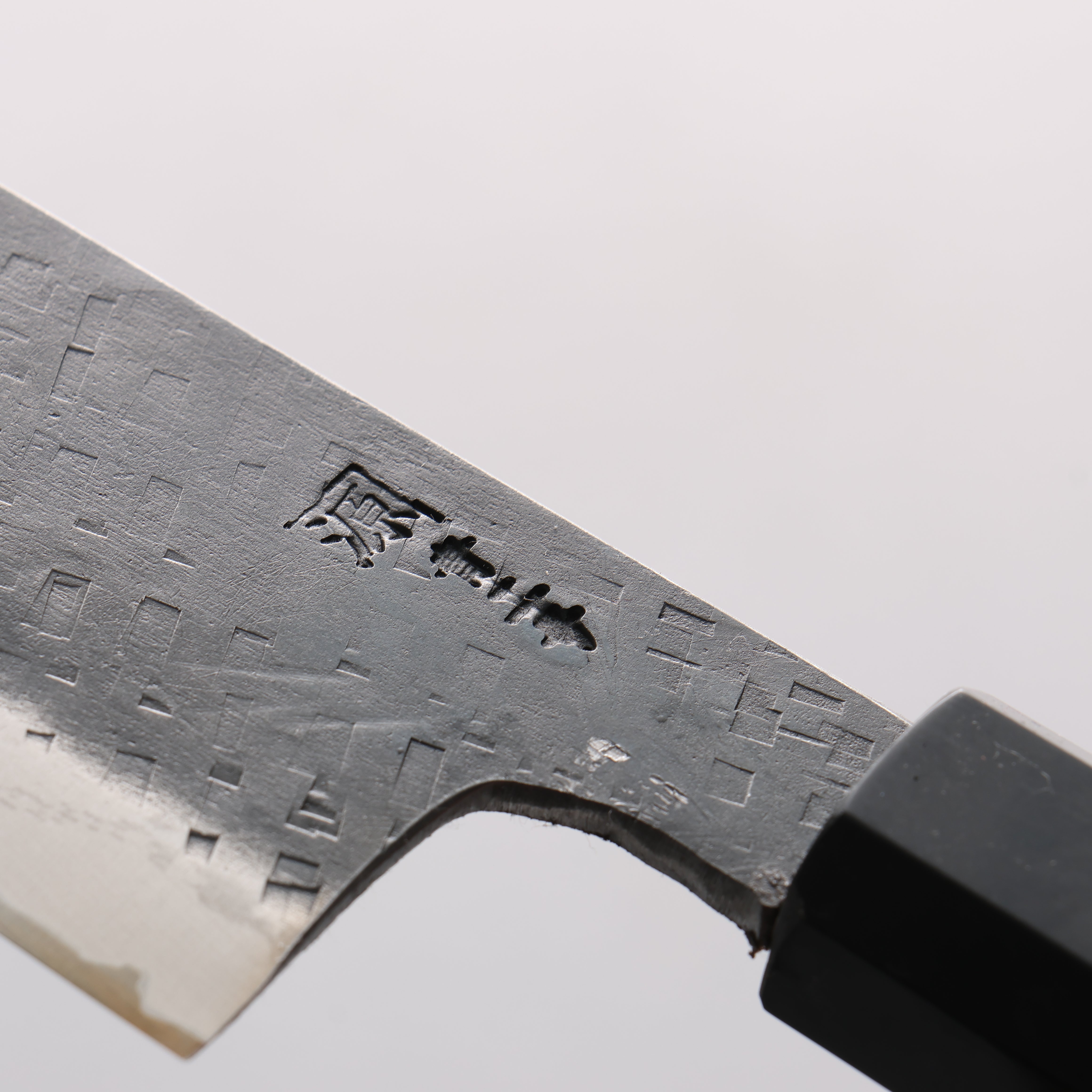 Shigeki Tanaka TEKKA Blue Steel No.2 Kurouchi Hammered Kiritsuke Santoku 165mm Walnut Handle - Seisuke Knife