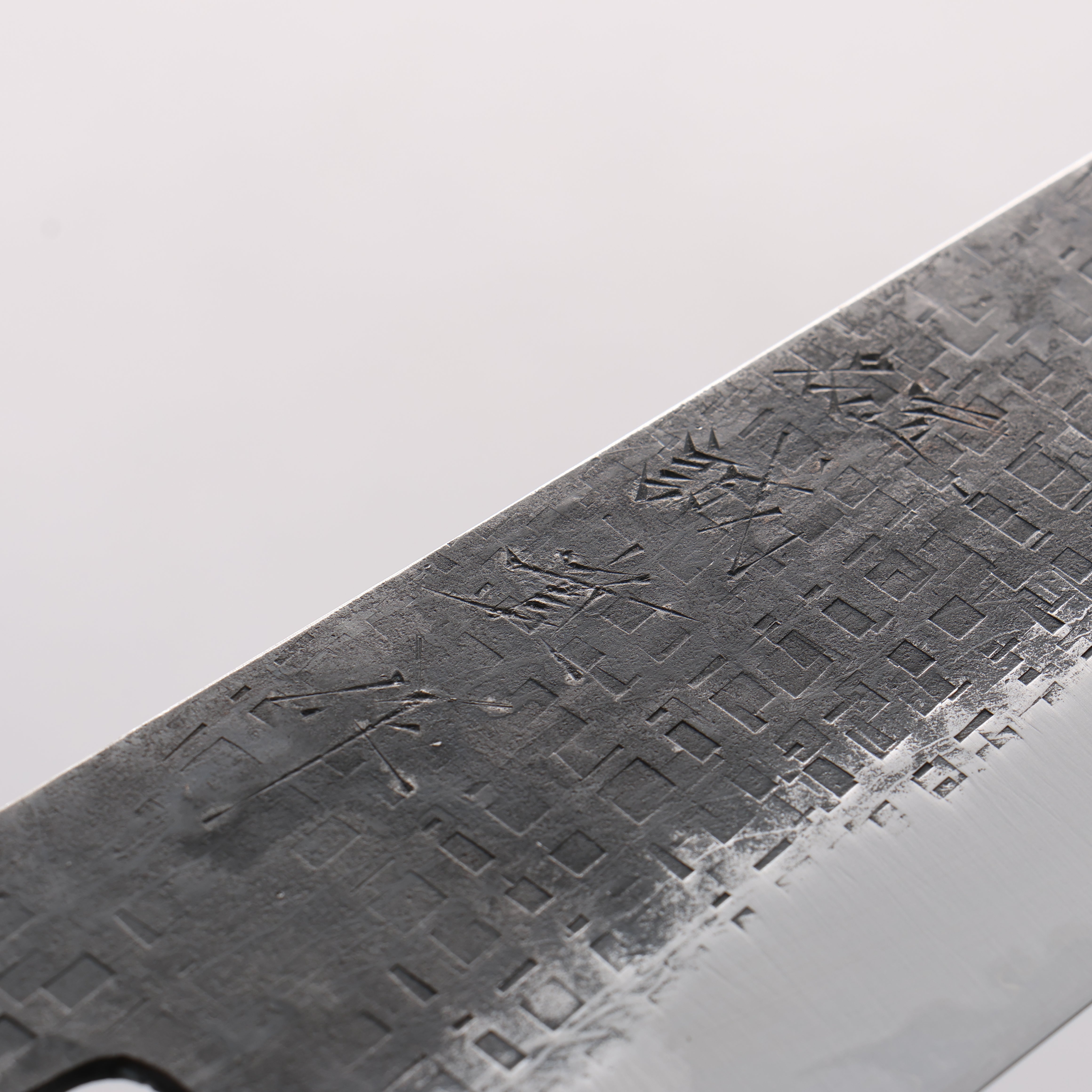Shigeki Tanaka TEKKA Blue Steel No.2 Kurouchi Hammered Kiritsuke Gyuto 240mm Walnut Handle - Seisuke Knife