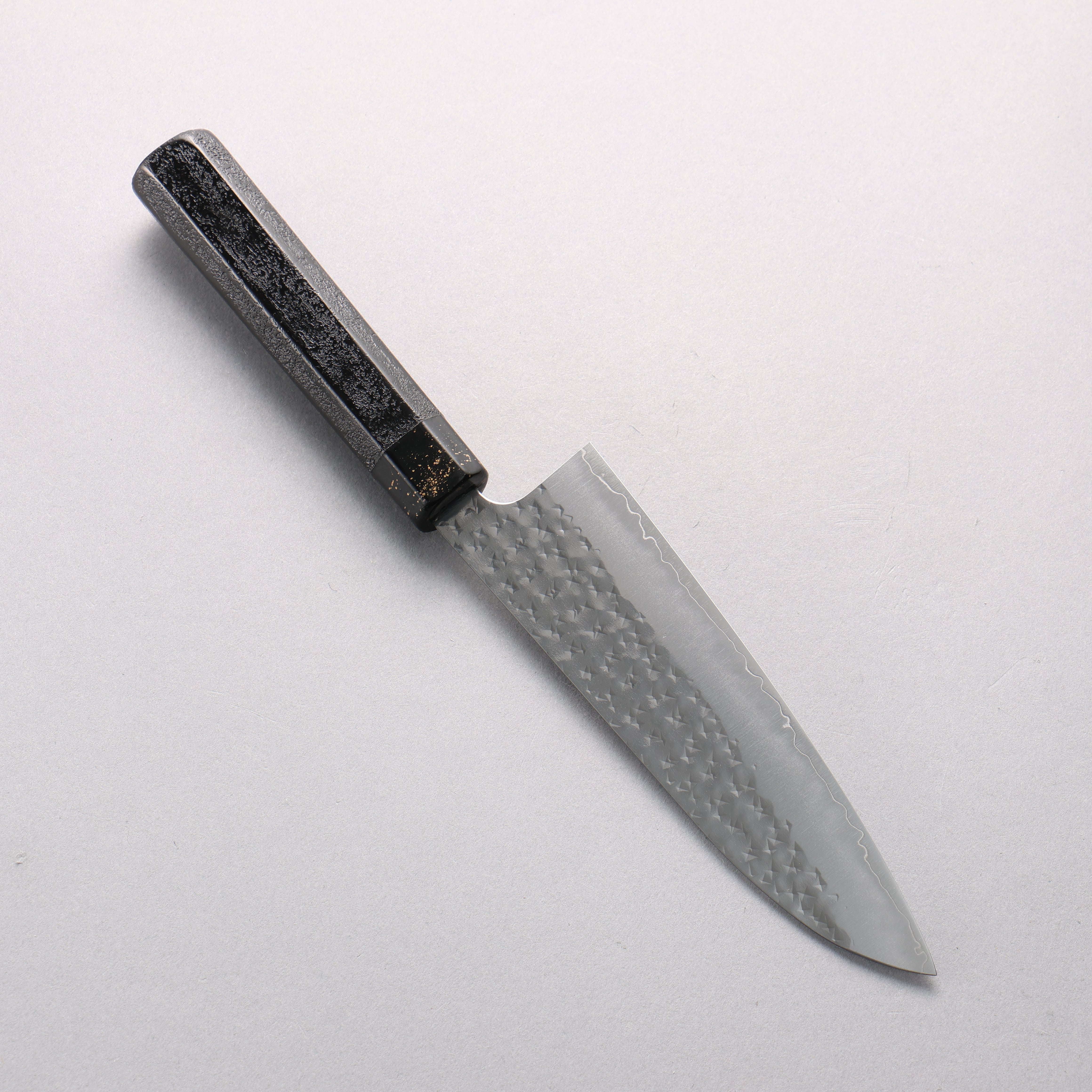 Yu Kurosaki Senko Ryu SG2 Hammered Small Santoku 150mm Black Lacquered Handle - Seisuke Knife