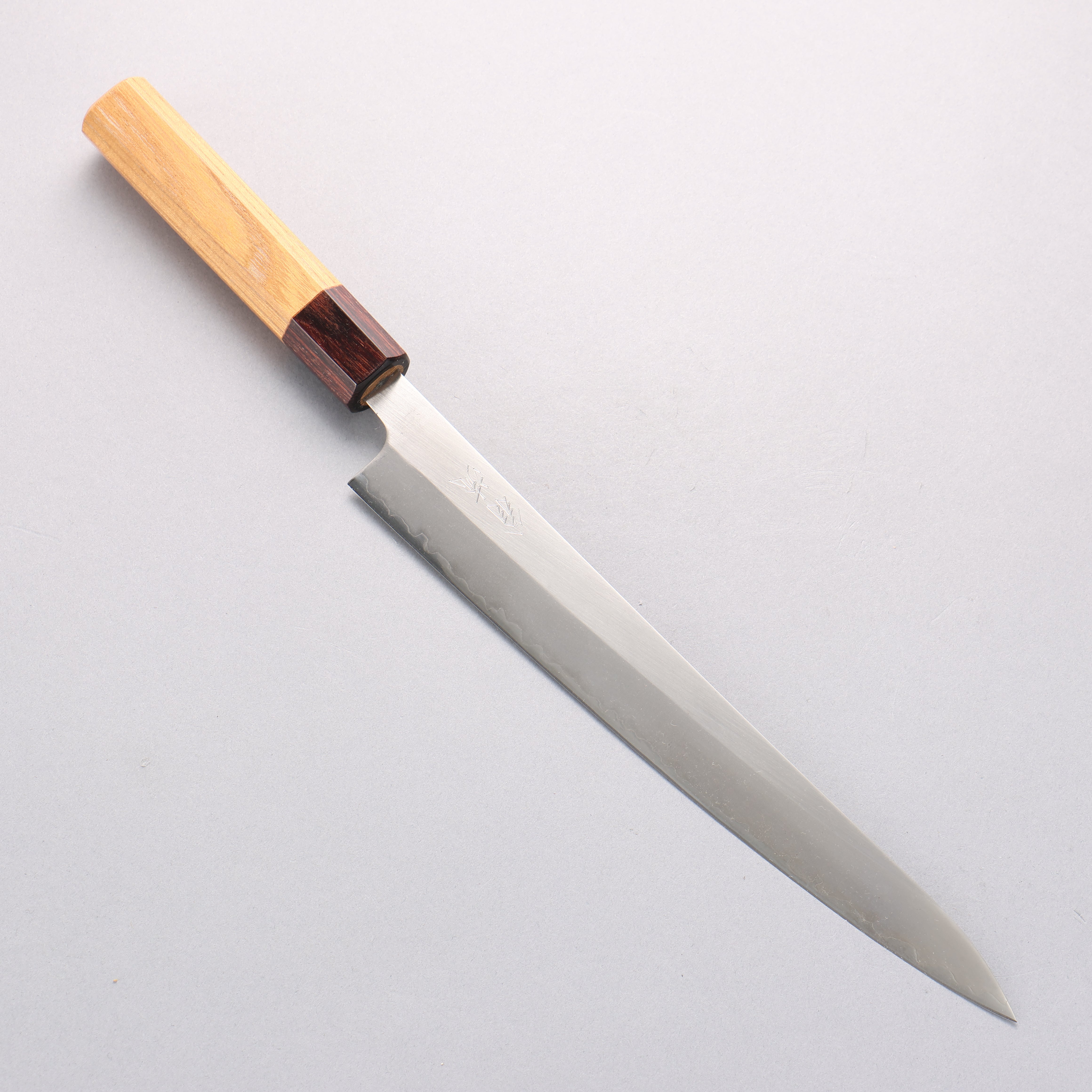 Oul White Steel No.1 Sujihiki 240mm Keyaki Elm Handle - Seisuke Knife
