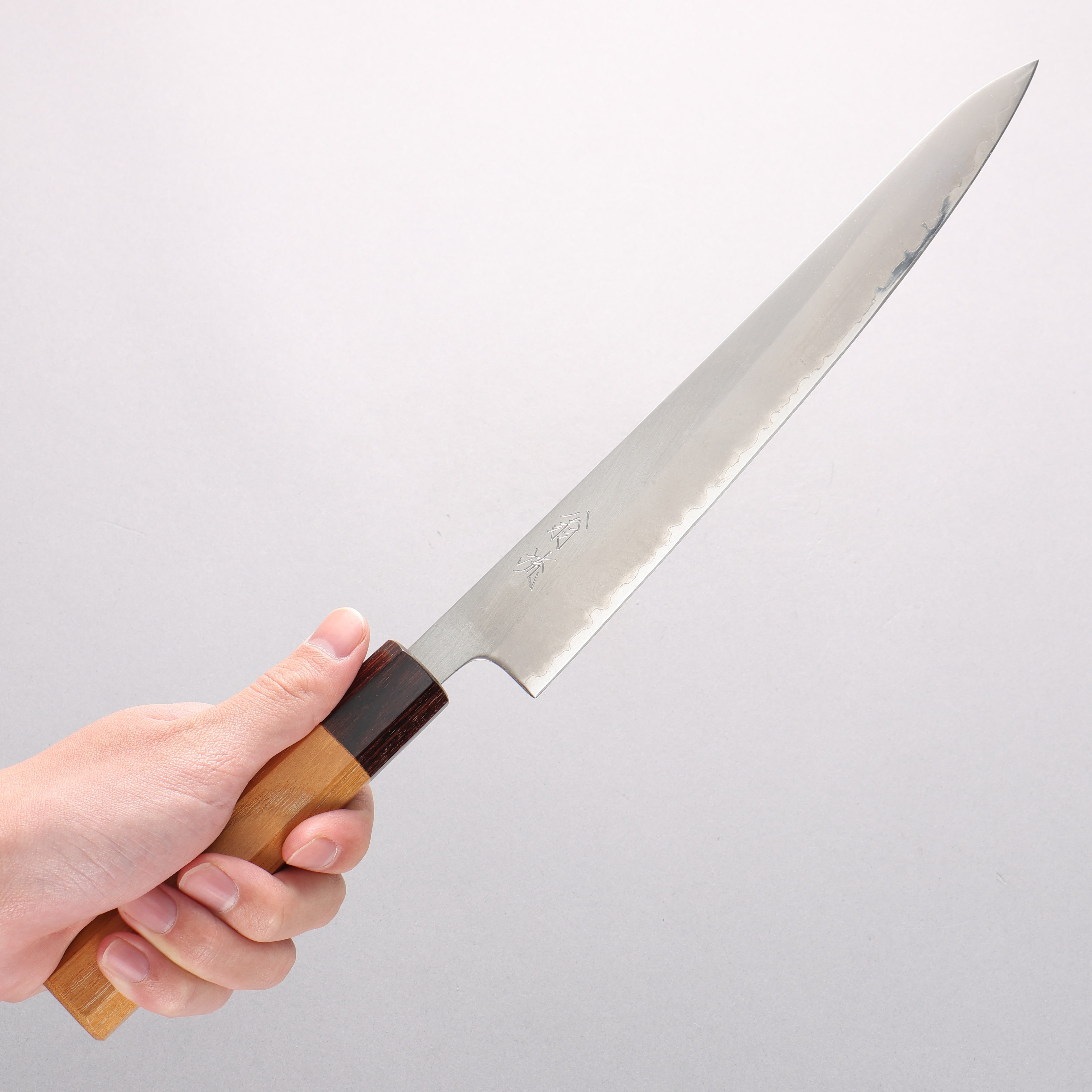 Oul White Steel No.1 Sujihiki 240mm Keyaki Elm Handle - Seisuke Knife