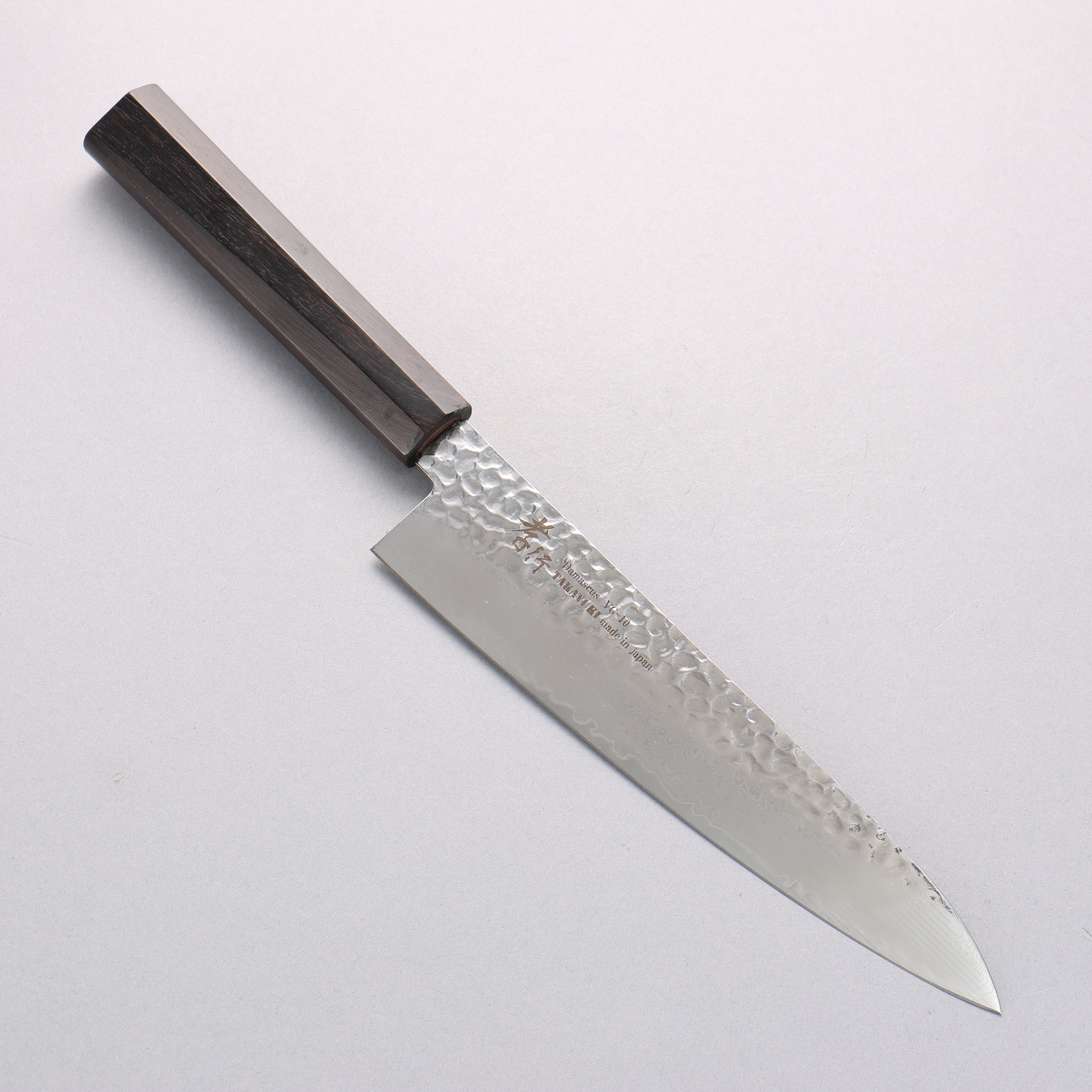 Sakai Takayuki VG10 33 Layer Damascus Gyuto 210mm Ebony(6 sided teardrop) Handle - Seisuke Knife