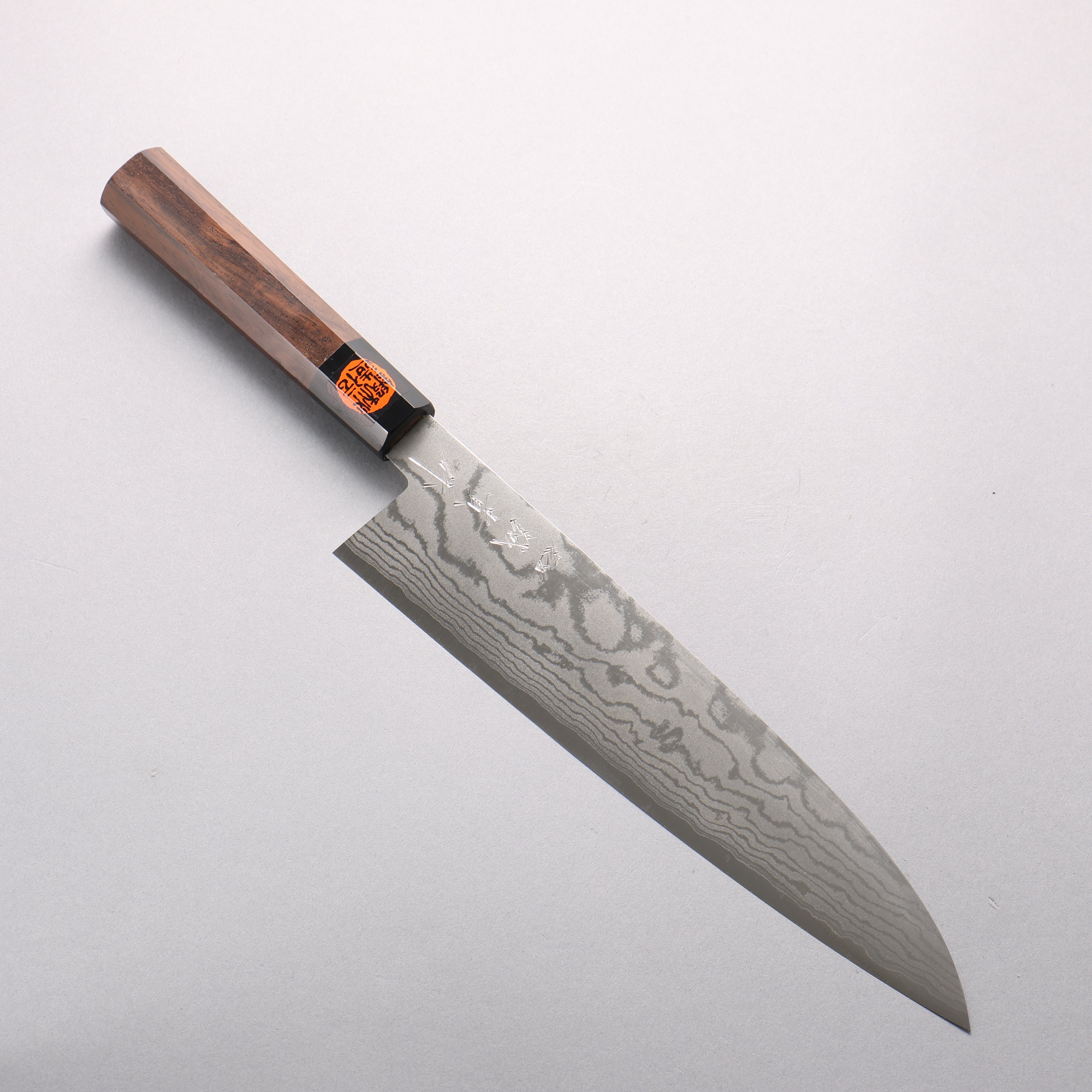 Shigeki Tanaka VG10 17 Layer Damascus Gyuto 240mm Walnut Handle - Seisuke Knife
