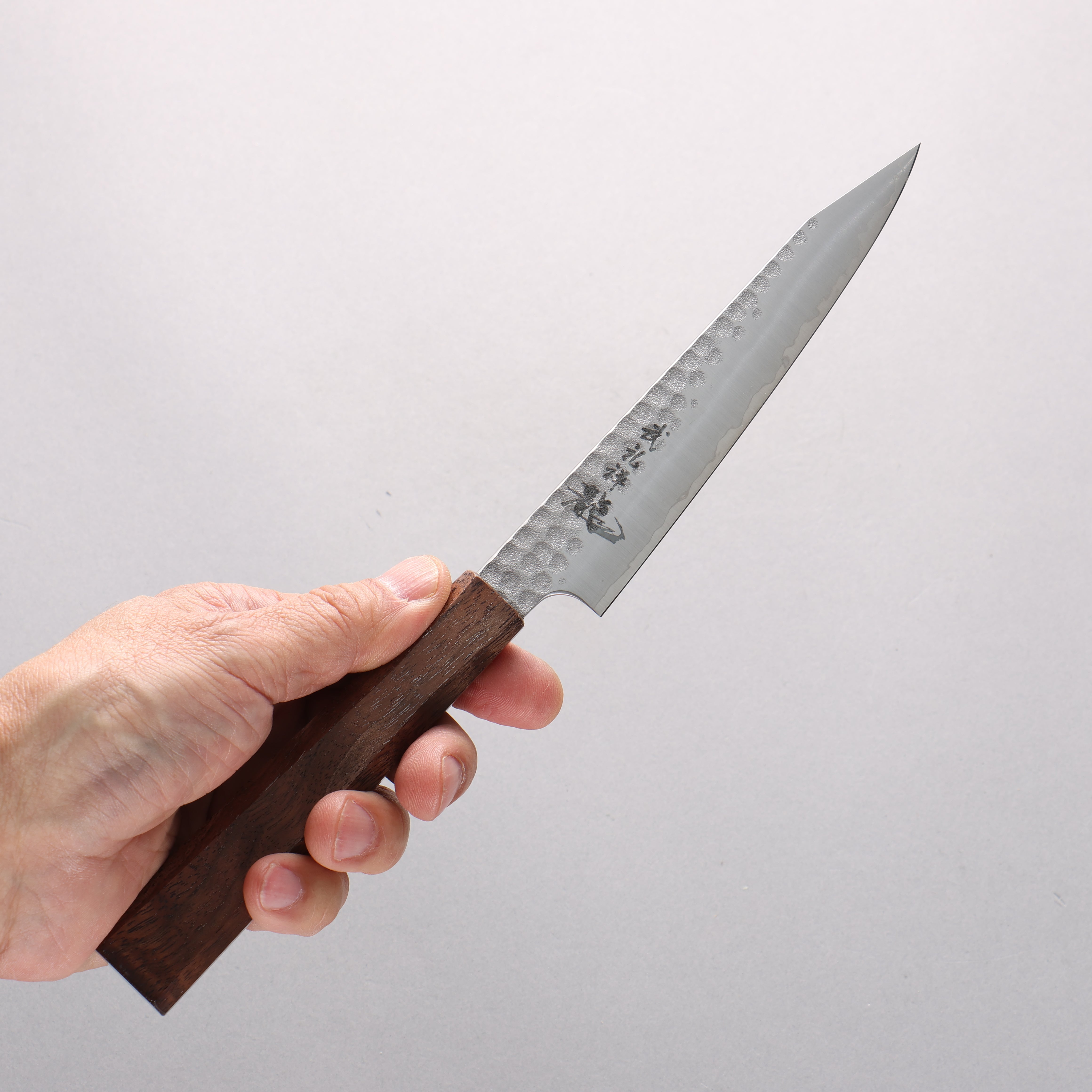 Ryusen Blazen Ryu Wa SG2 Hammered Kiritsuke Petty-Utility 135mm Walnut Handle - Seisuke Knife