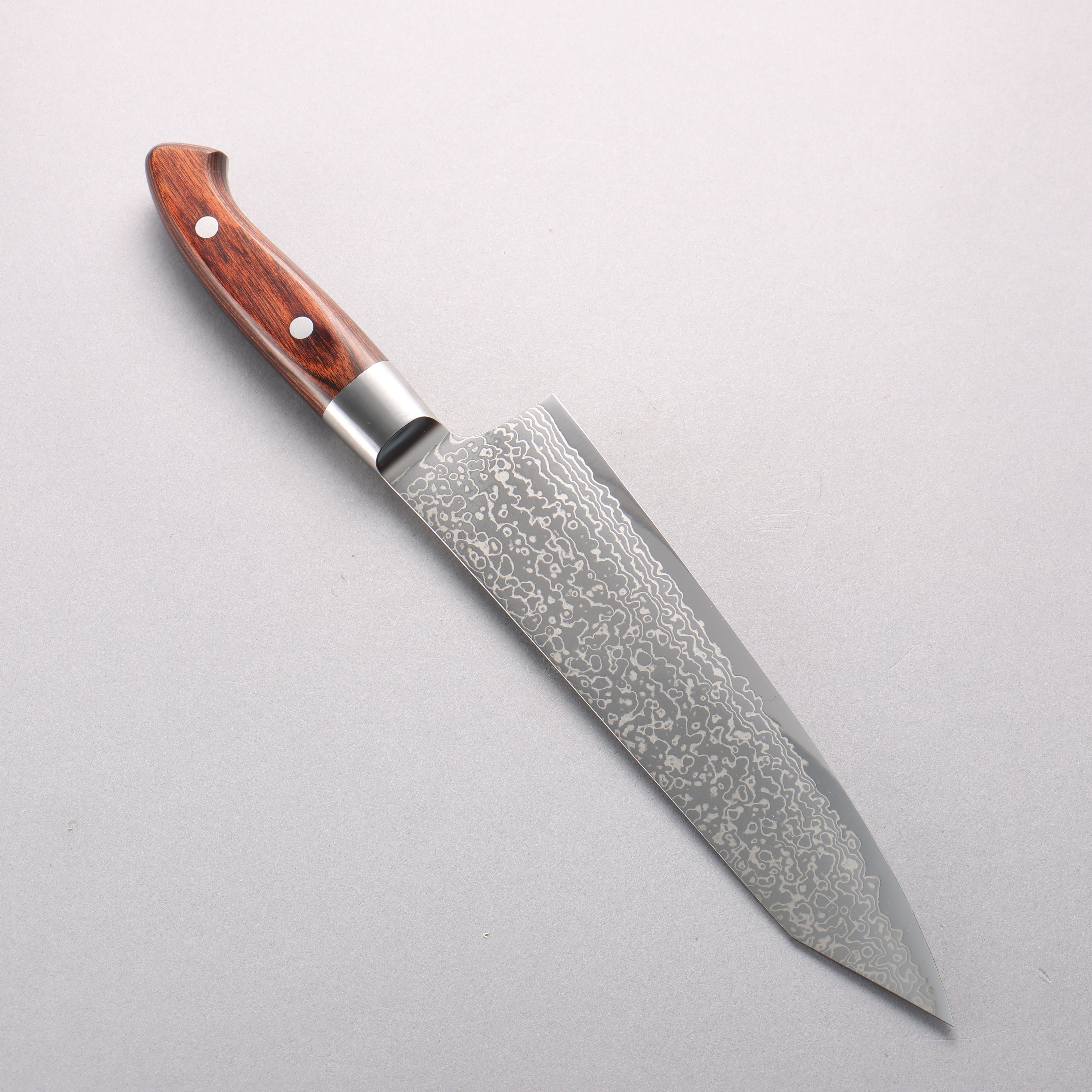 Kajin Blue Super Damascus Kiritsuke Gyuto 210mm Mahogany Handle - Seisuke Knife