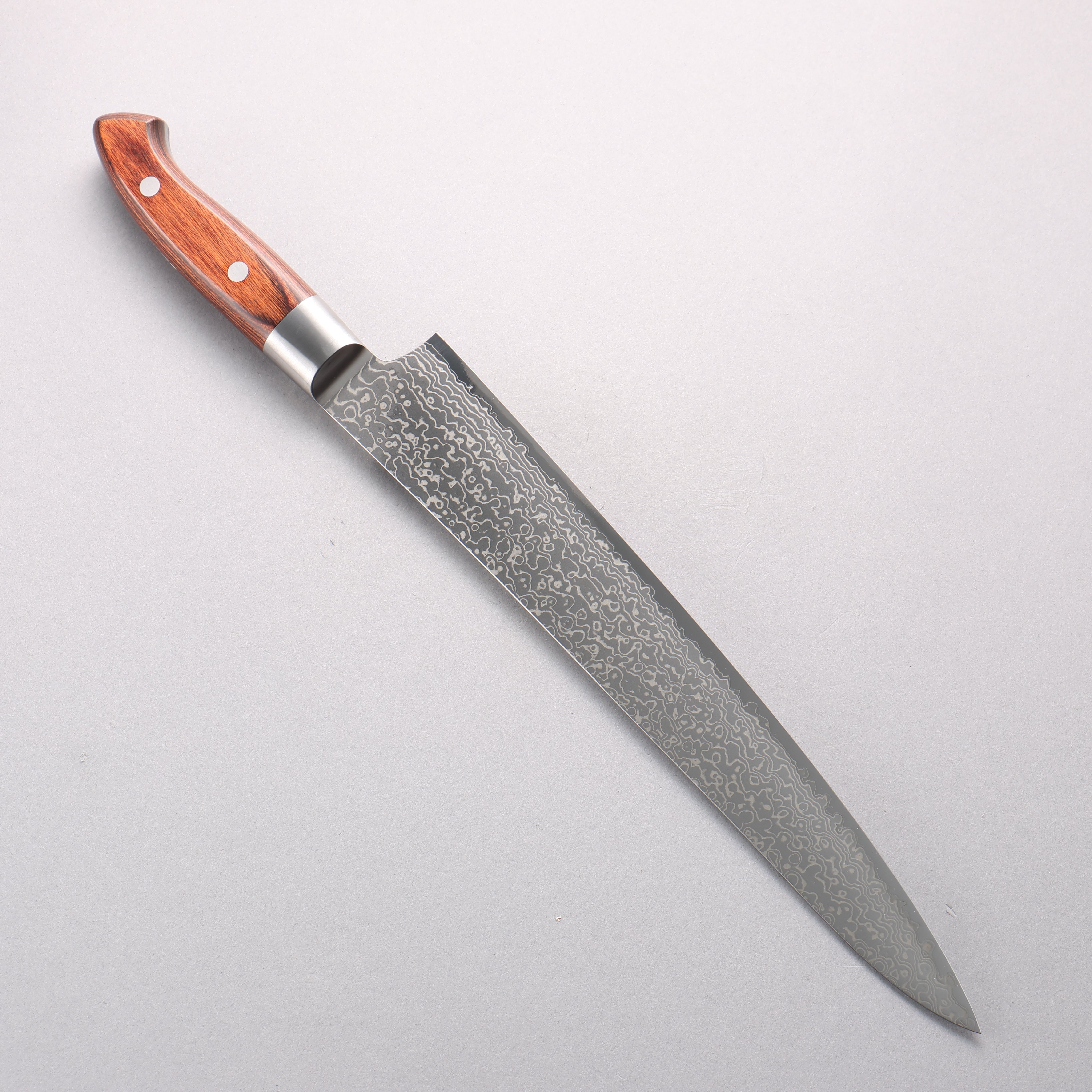 Kajin Blue Super Damascus Sujihiki 270mm Mahogany Handle - Seisuke Knife