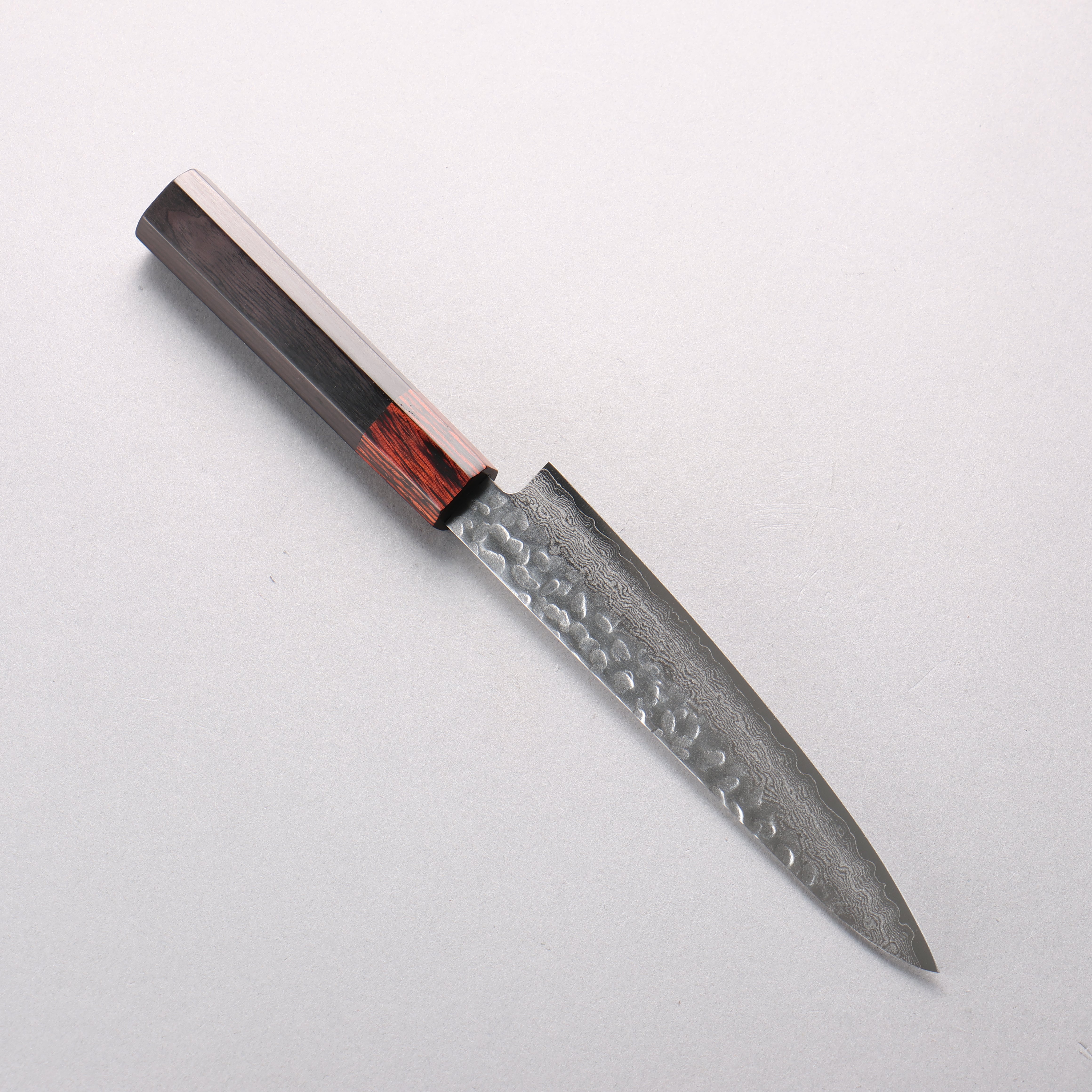 Seisuke VG10 33 Layer Hammered Damascus Petty-Utility 135mm Black Pakkawood Handle - Seisuke Knife