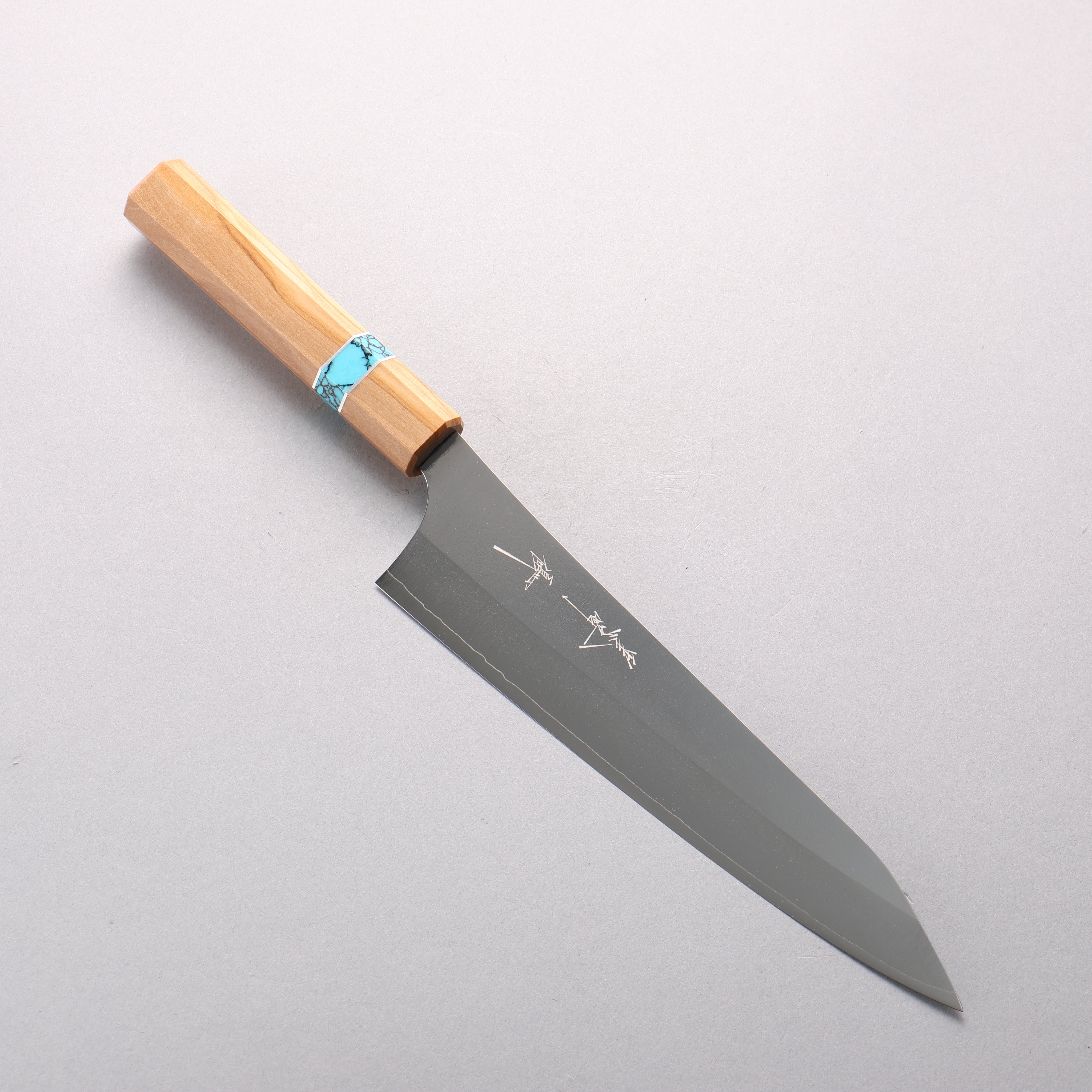 Yu Kurosaki New Gekko VG-XEOS Gyuto 210mm Olive Tree(Turquoise Ring) Handle - Seisuke Knife