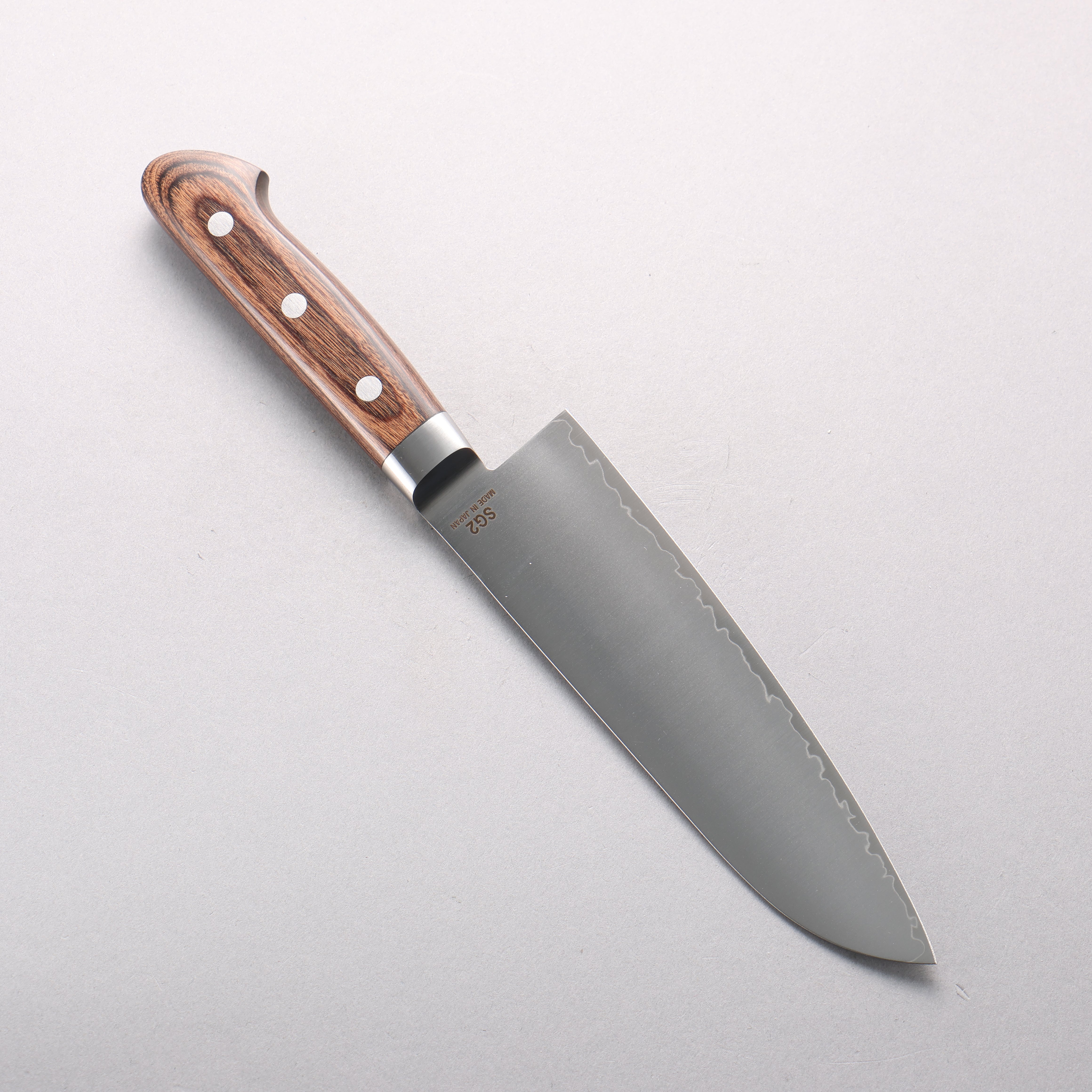 Higuchi SG2 Santoku 180mm Zebrawood Handle - Seisuke Knife