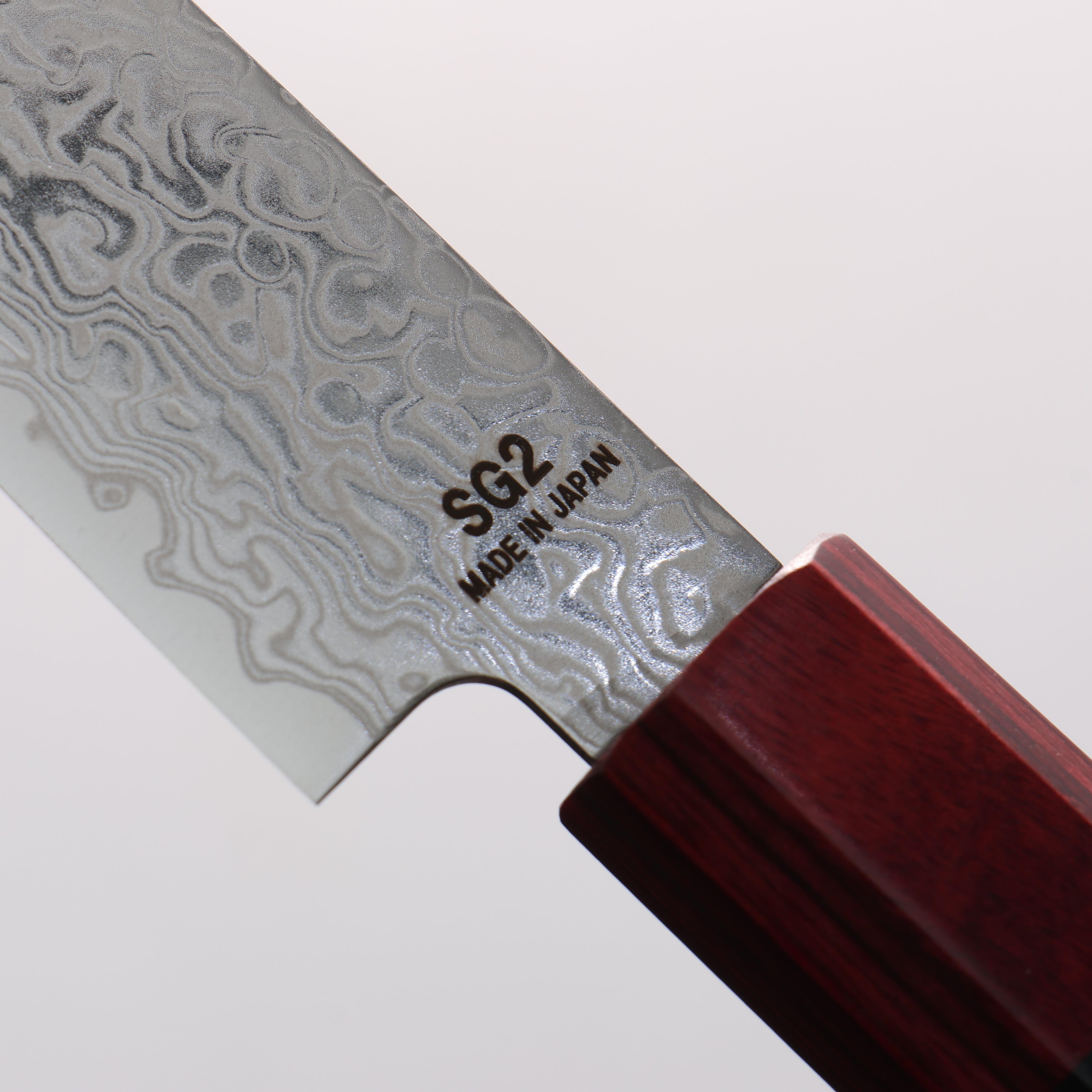 Higuchi SG2 Damascus Migaki Petty-Utility 150mm Red Pakkawood Handle - Seisuke Knife