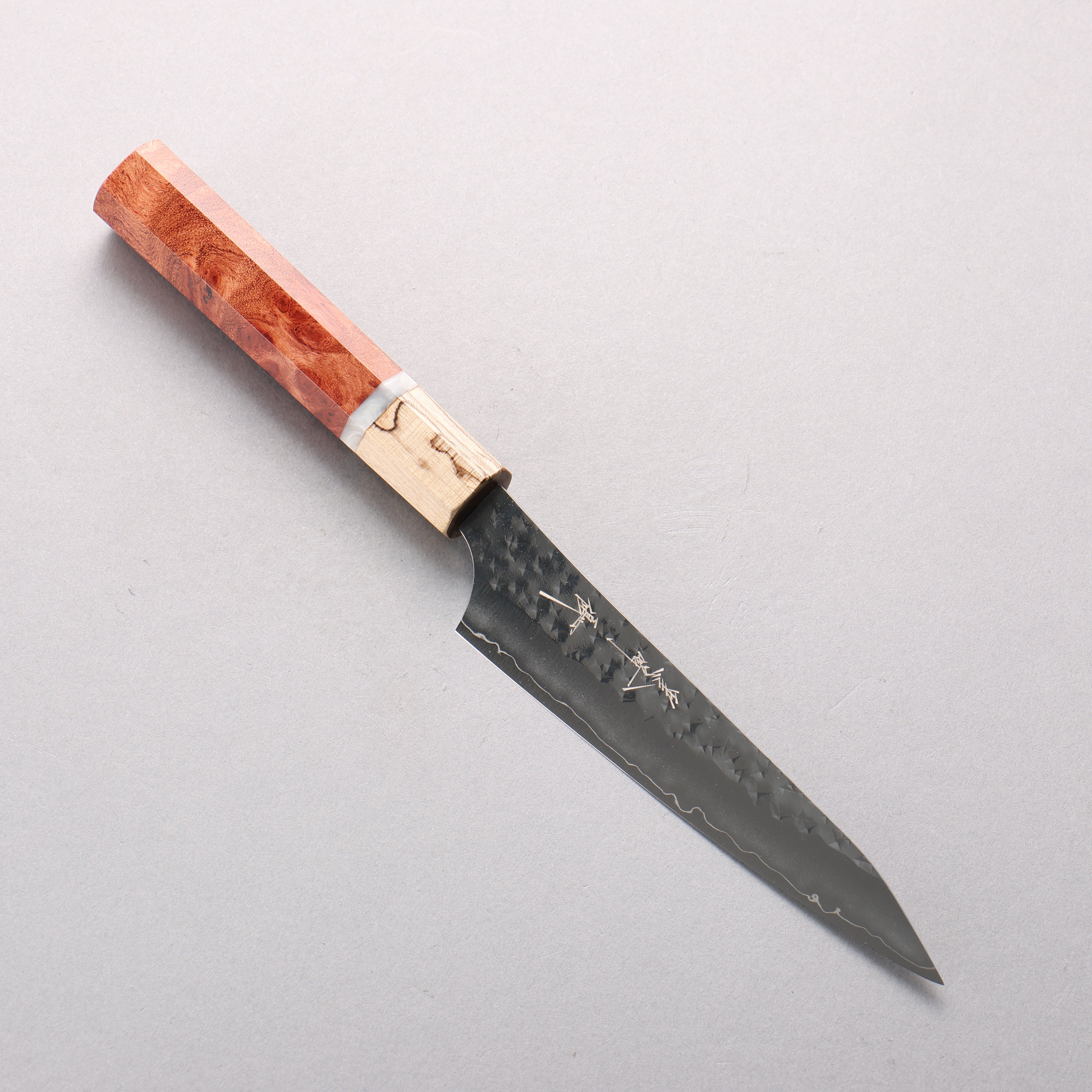 Yu Kurosaki Senko Ei SG2 Hammered Petty-Utility 130mm Brazilwood & Chinese Quince Handle - Seisuke Knife