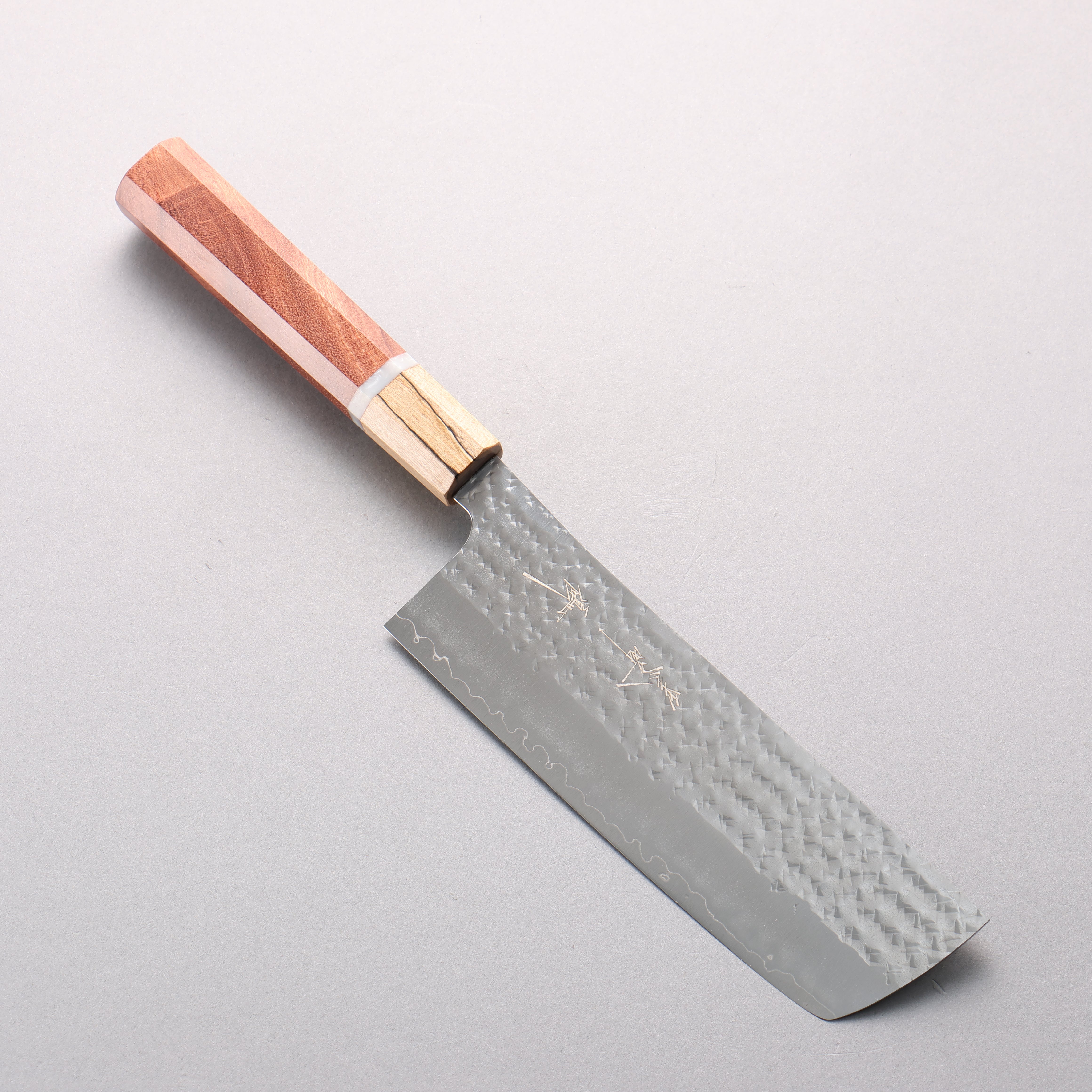 Yu Kurosaki Senko Ei SG2 Hammered Nakiri 165mm Brazilwood & Chinese Quince Handle - Seisuke Knife
