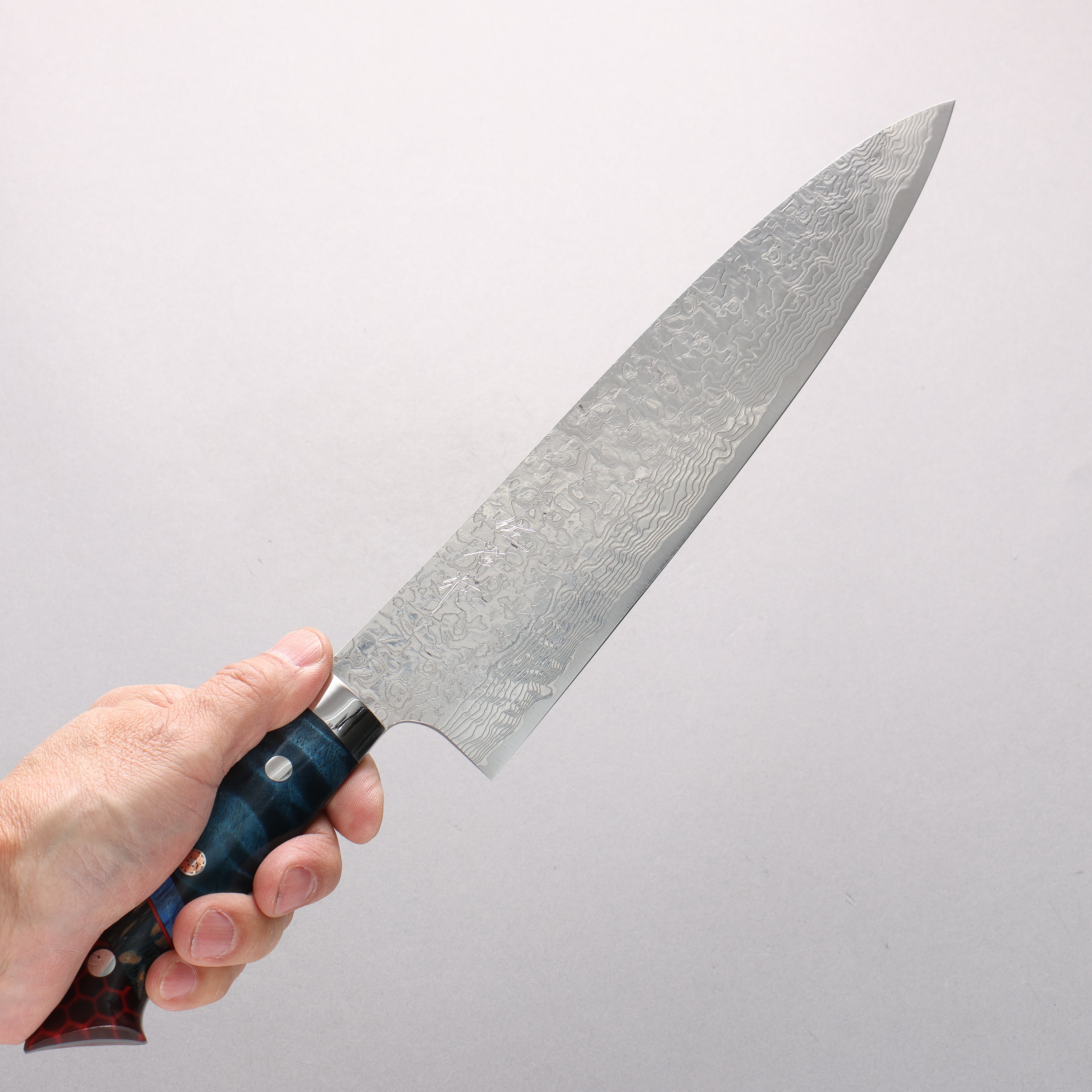 Takeshi Saji New Nomura Style SG2 Diamond Finish Damascus Gyuto 240mm Combination of materials (various colors) Handle - Seisuke Knife