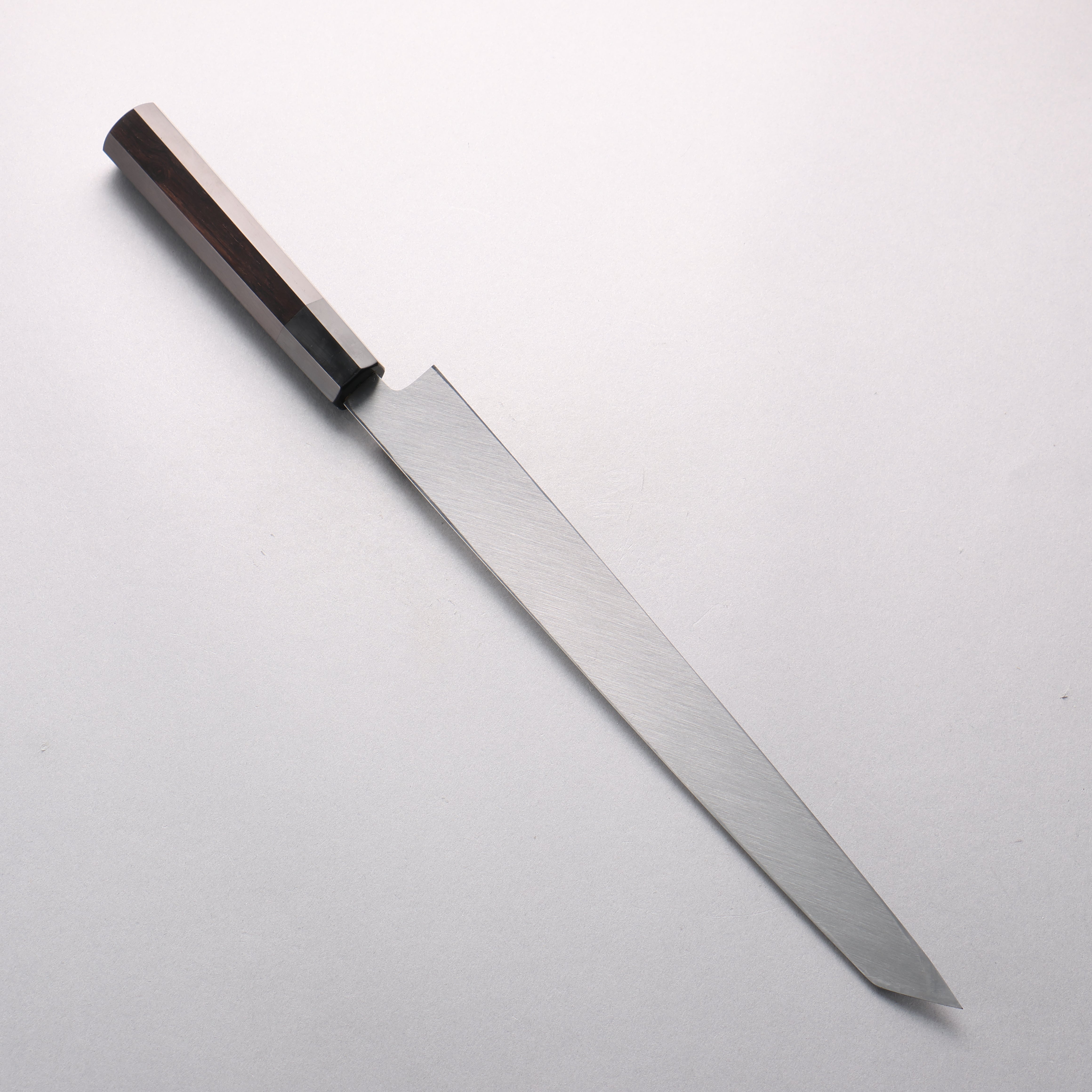 Tessen by Tanaka Tamahagane Mirrored Finish Kiritsuke Yanagiba 300mm Ebony Wood Handle with Sheath - Seisuke Knife