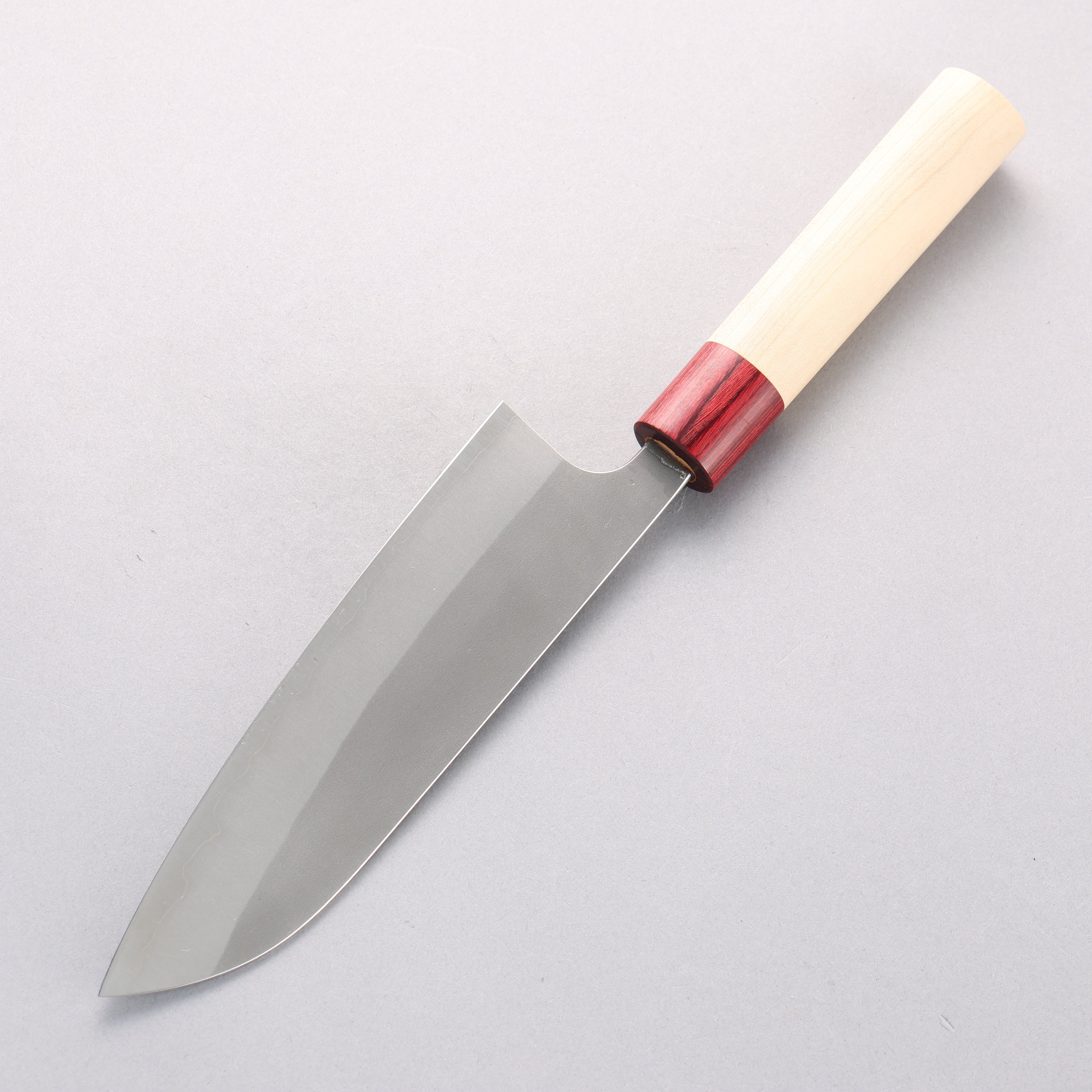 Masakage Yuki White Steel No.2 Nashiji Santoku 165mm Magnolia Handle - Seisuke Knife