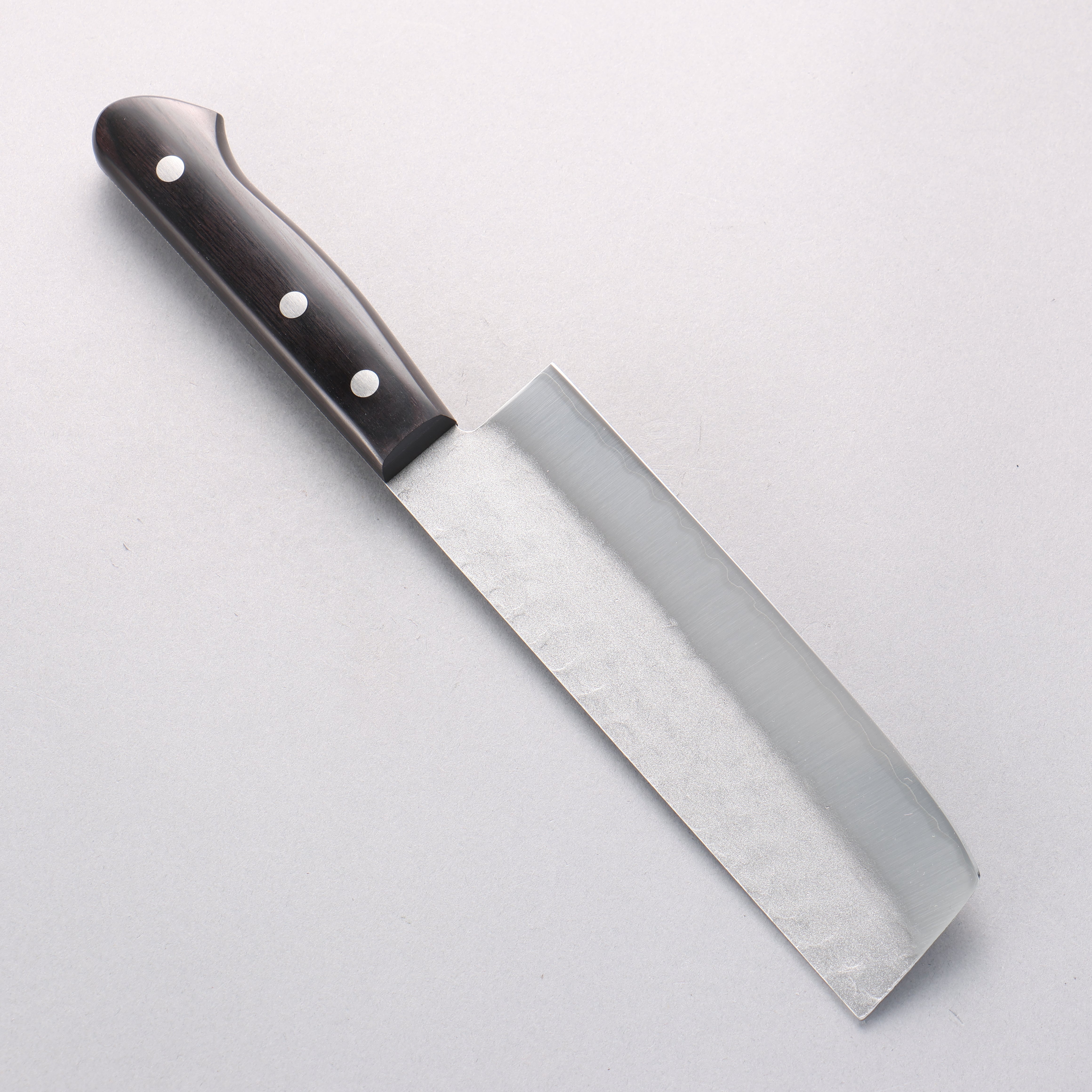 Sakai Takayuki 3 Layer Hammered Blue Steel Core Nakiri Japanese Chef Knife 165mm - Seisuke Knife