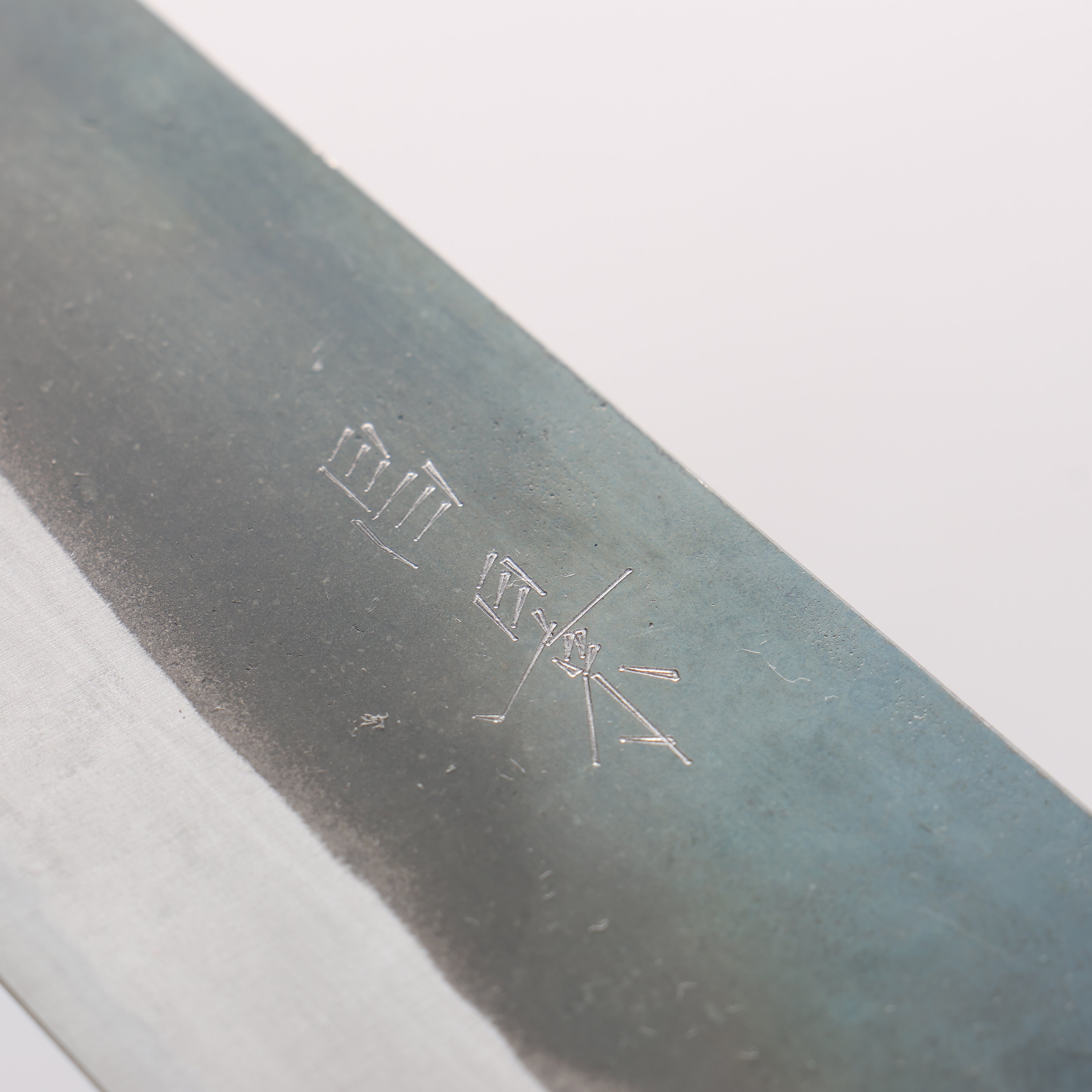 Masakage Mizu Blue Steel No.2 Black Finished Santoku 165mm with American Cherry Handle - Seisuke Knife