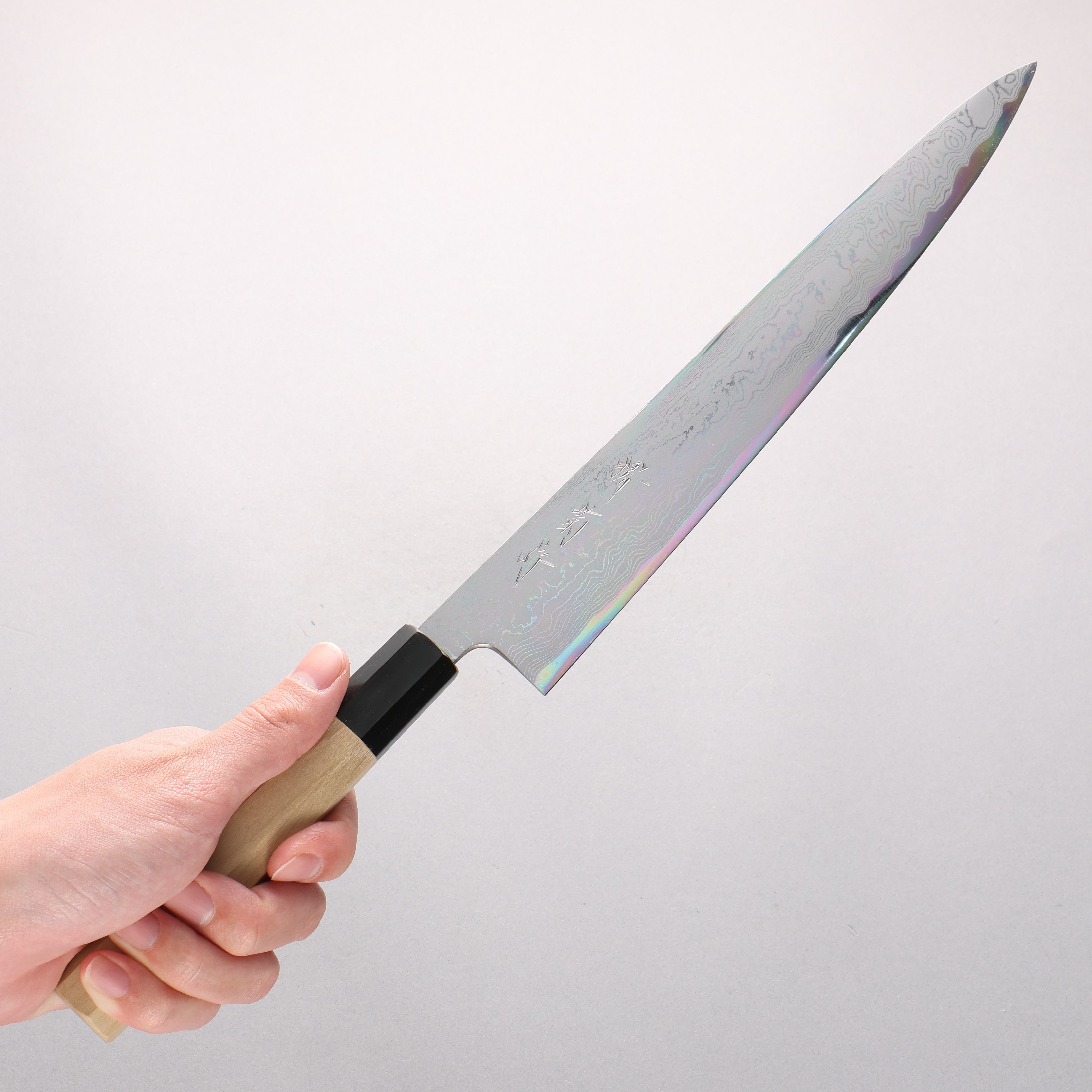 Kikumori Blue Steel No.1 Damascus Sujihiki 270mm with Magnolia Handle - Seisuke Knife
