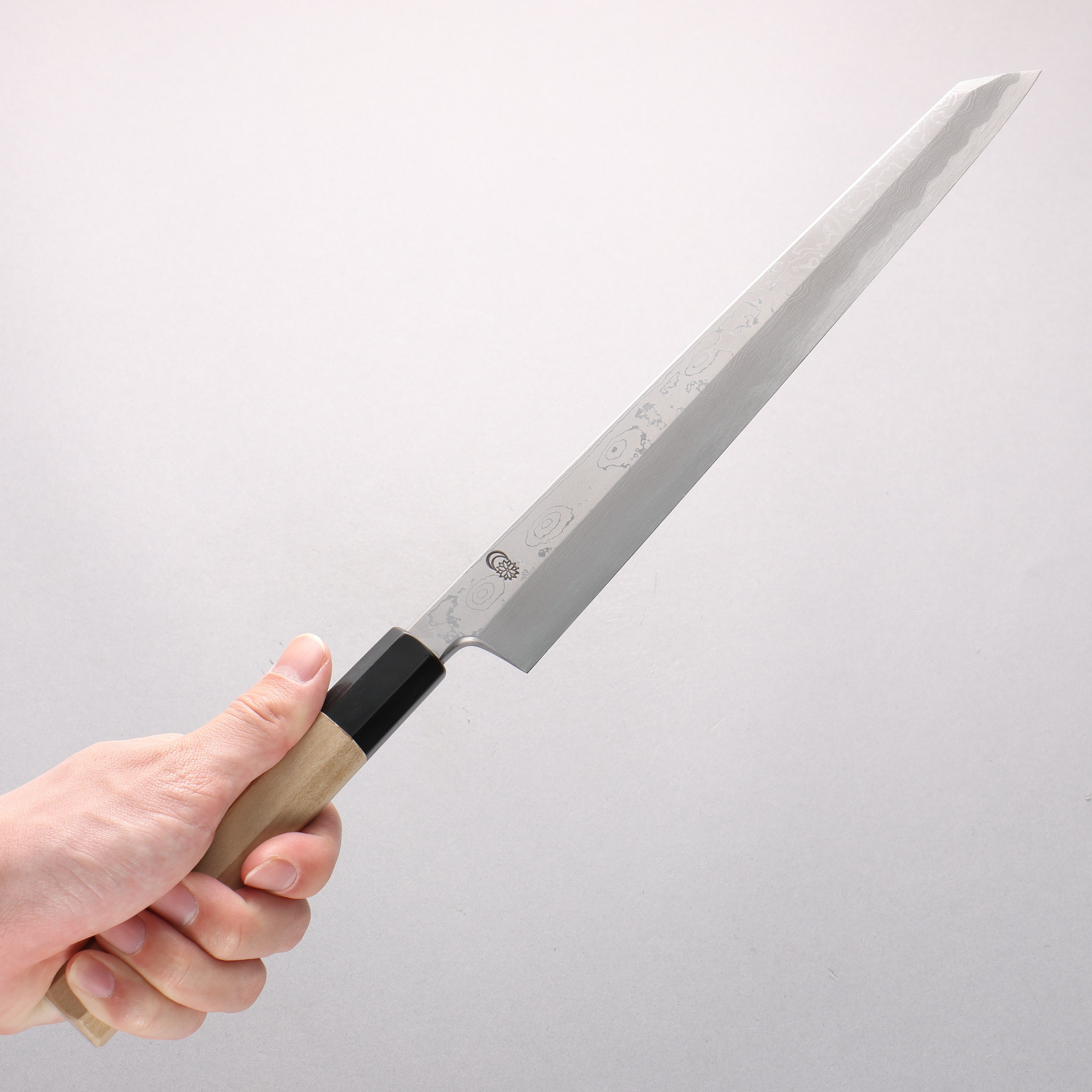 Kikuzuki Blue Steel No.1 Damascus Kiritsuke Yanagiba 270mm Magnolia Handle - Seisuke Knife