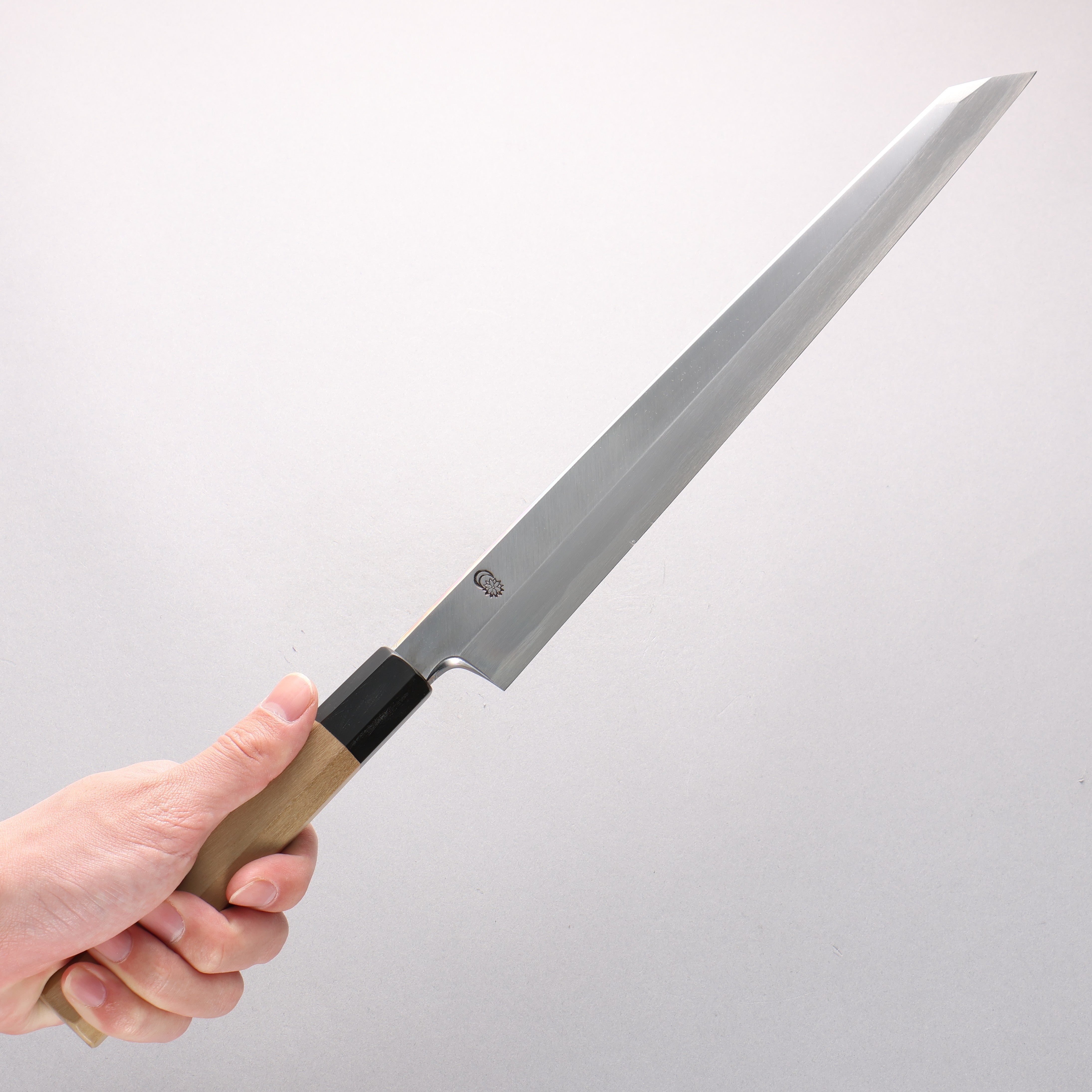 Kikuzuki White Steel No.2 Kasumitogi Kiritsuke Yanagiba 300mm Magnolia Handle - Seisuke Knife