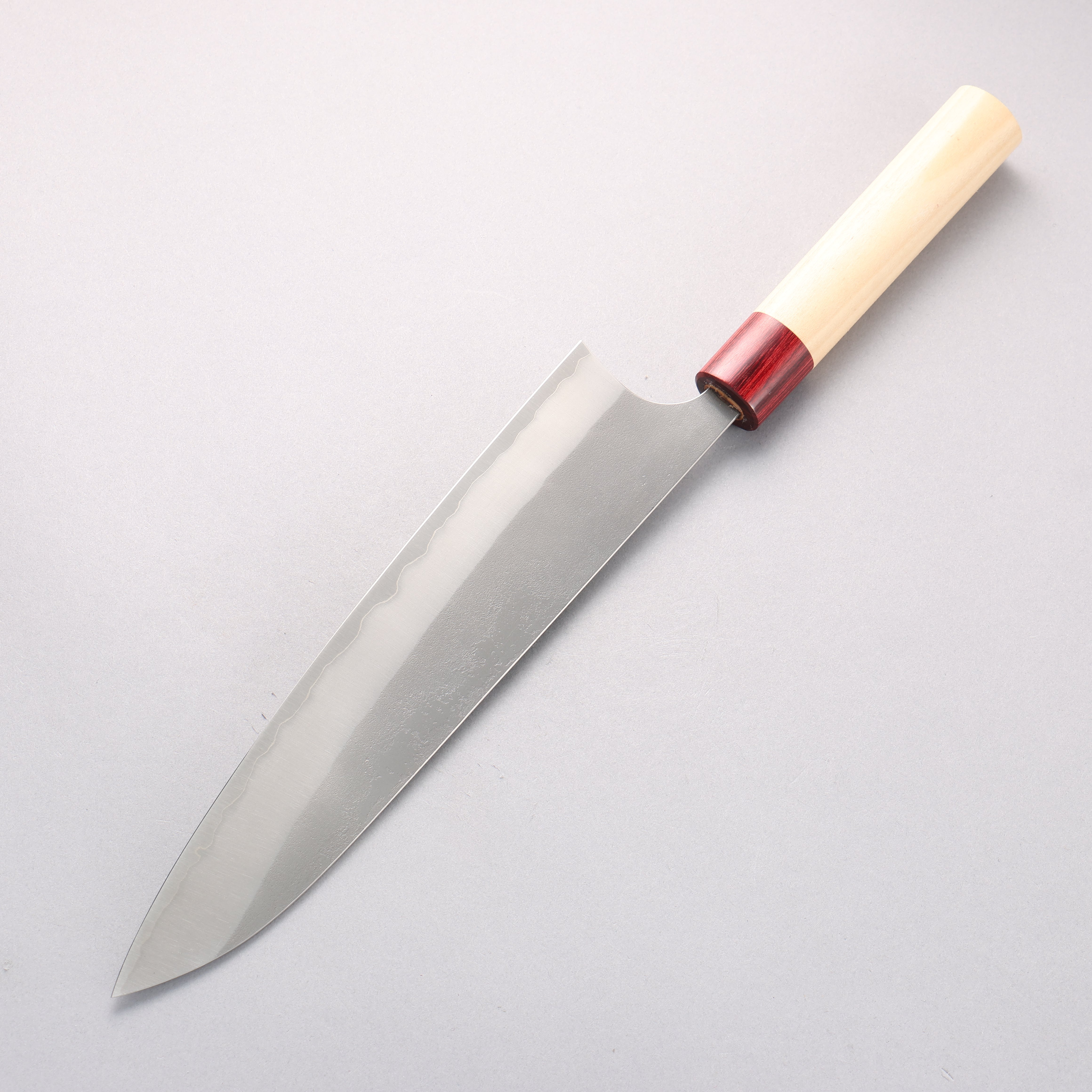 Masakage Yuki White Steel No.2 Nashiji Gyuto 240mm Magnolia Handle - Seisuke Knife