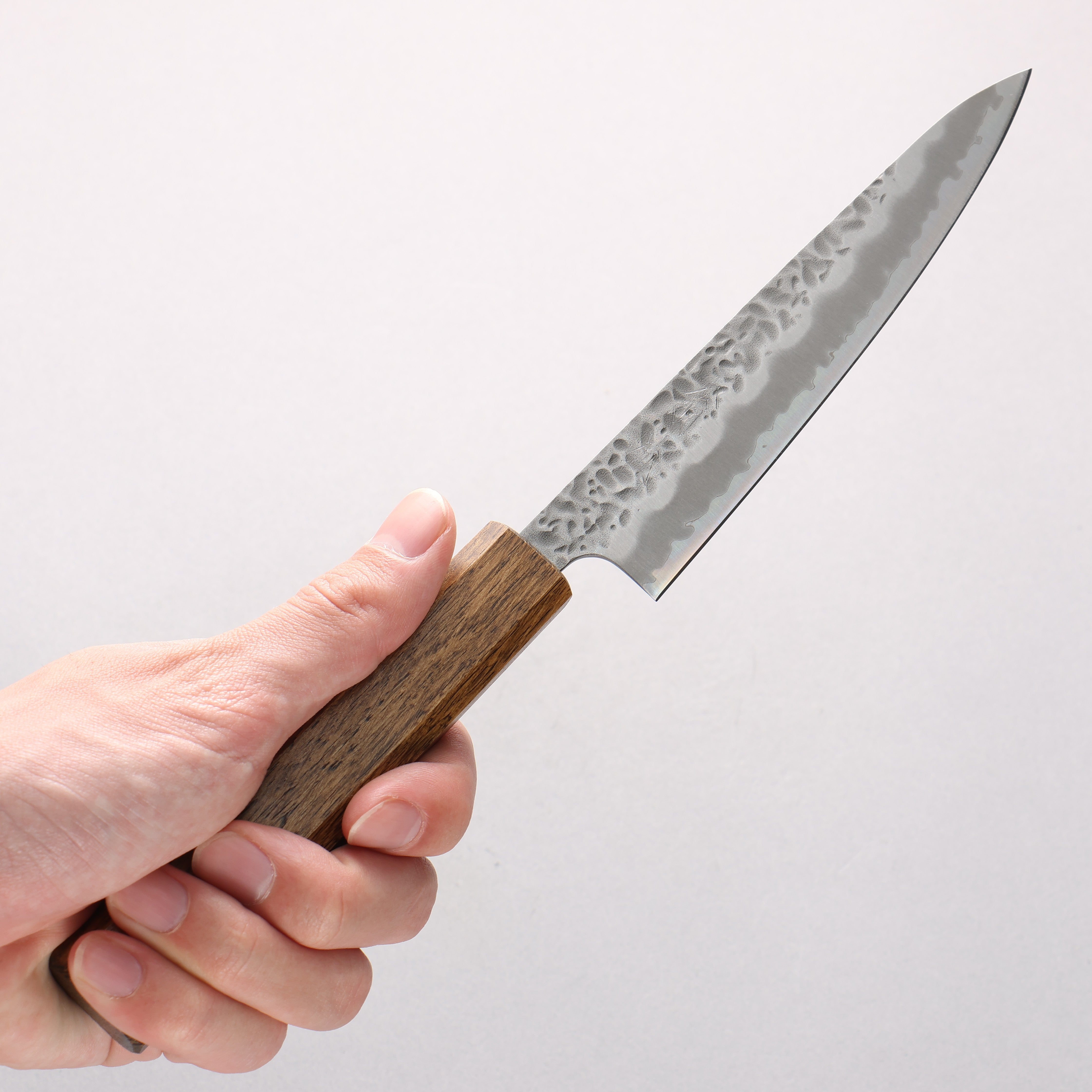 Oul White Steel No.1 Hammered Petty-Utility 135mm Oak Handle - Seisuke Knife