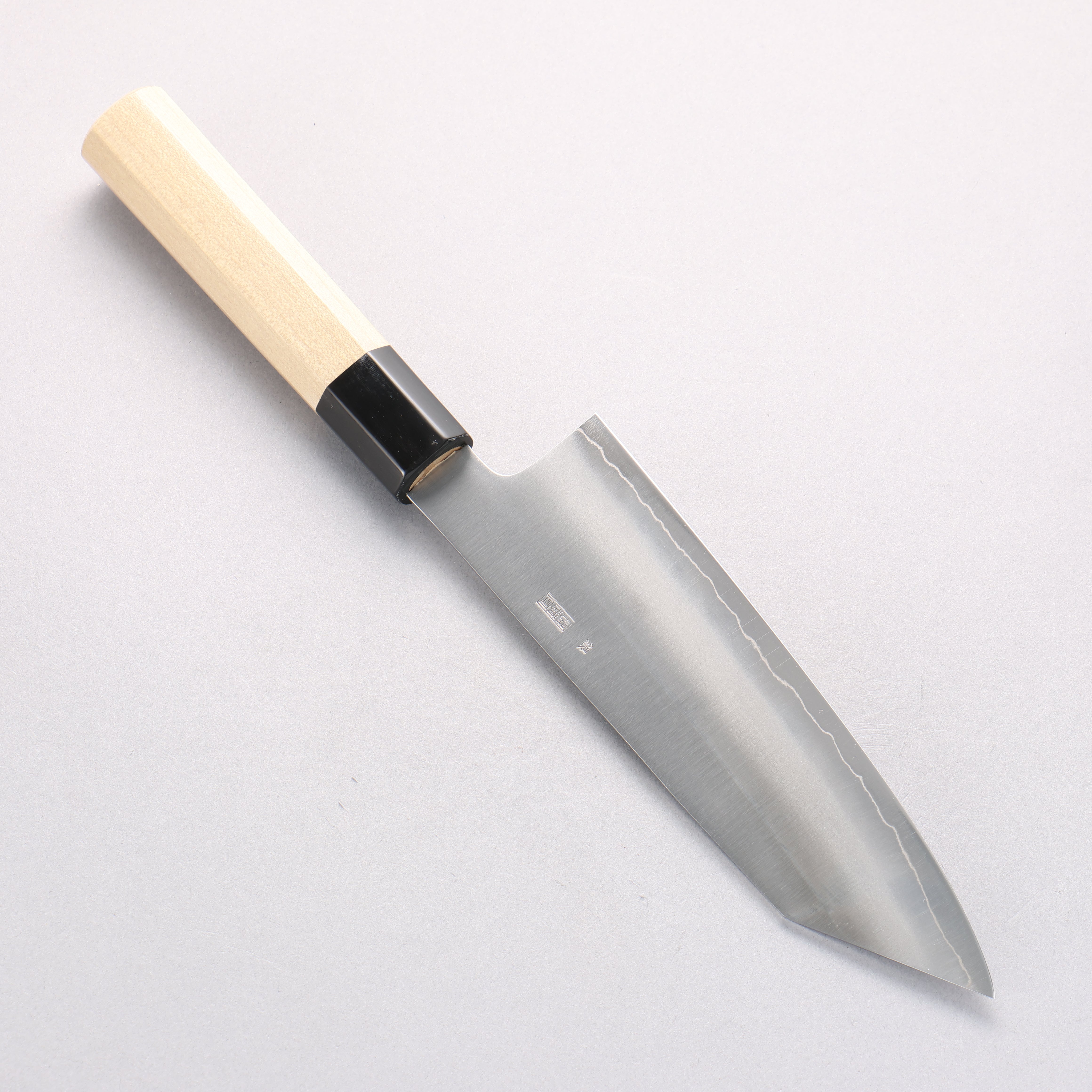 Kikuzuki Silver Steel No.3 Bokashi Kiritsuke Santoku 180mm Magnolia Handle - Seisuke Knife