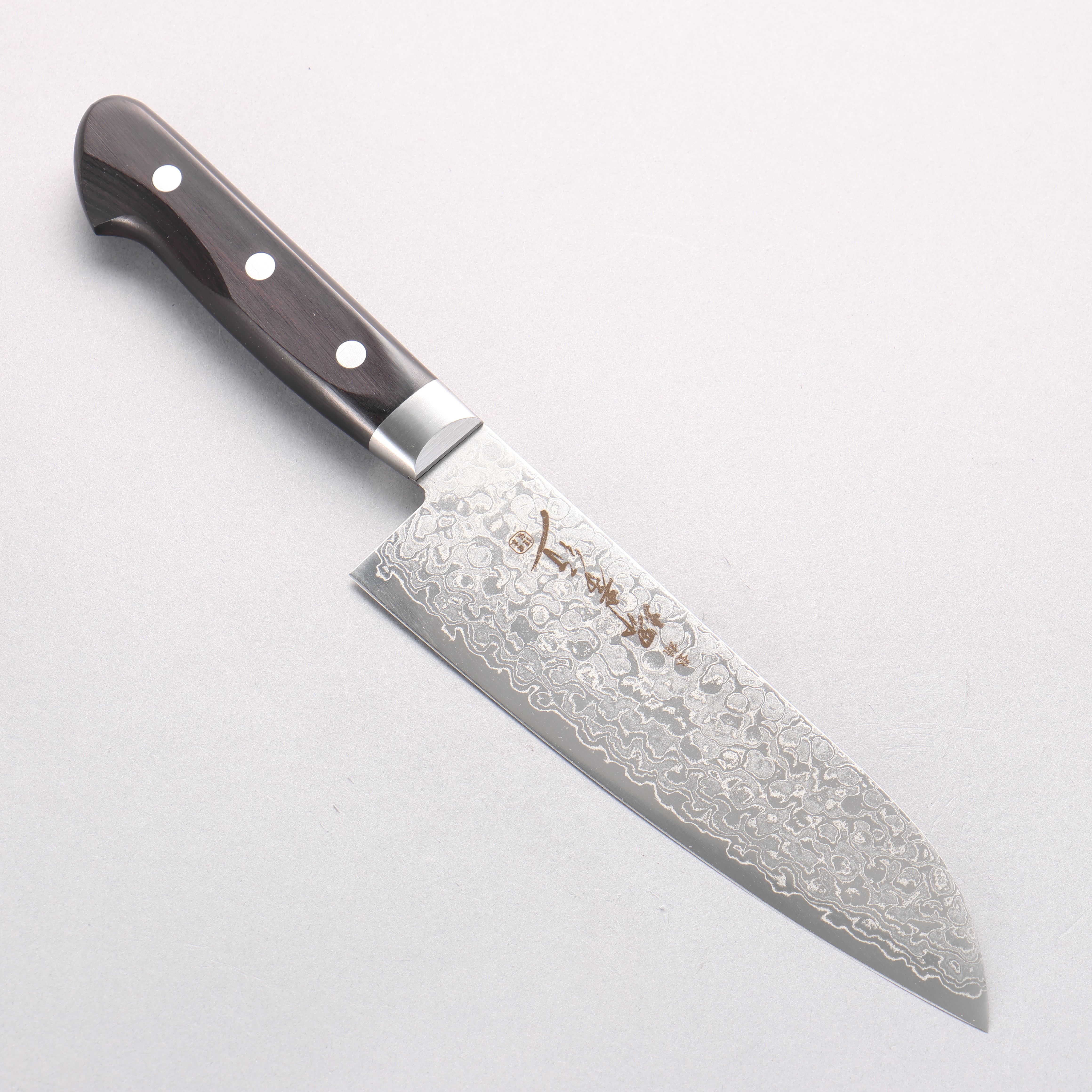 Sakai Takayuki AUS10 45 Layer Mirrored Damascus Santoku 170mm - Seisuke Knife