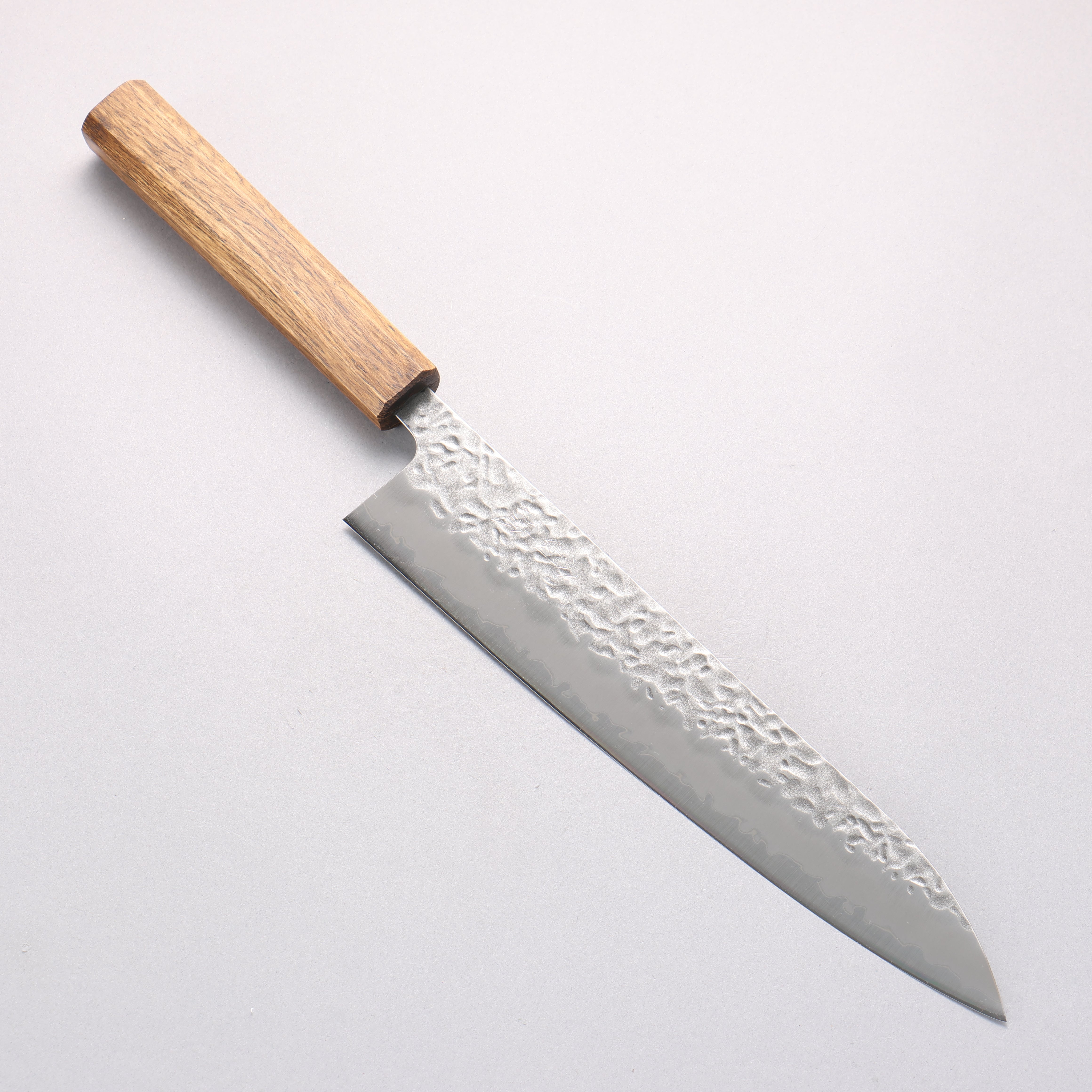 Oul White Steel No.1 Hammered Gyuto 240mm Oak Handle - Seisuke Knife