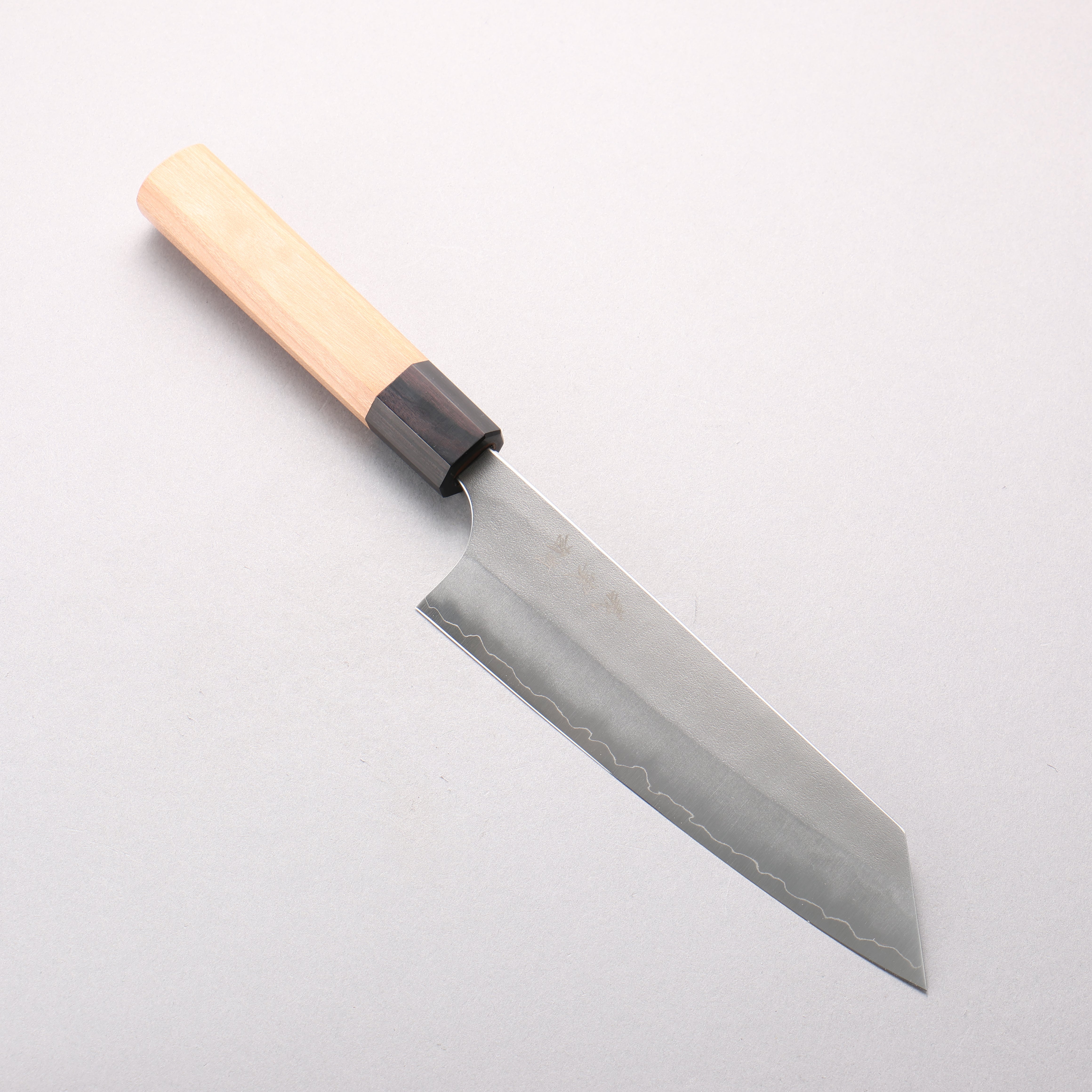 Yoshimi Kato Silver Steel No.3 Nashiji Bunka 170mm Octagonal Cherry Wood Handle - Seisuke Knife