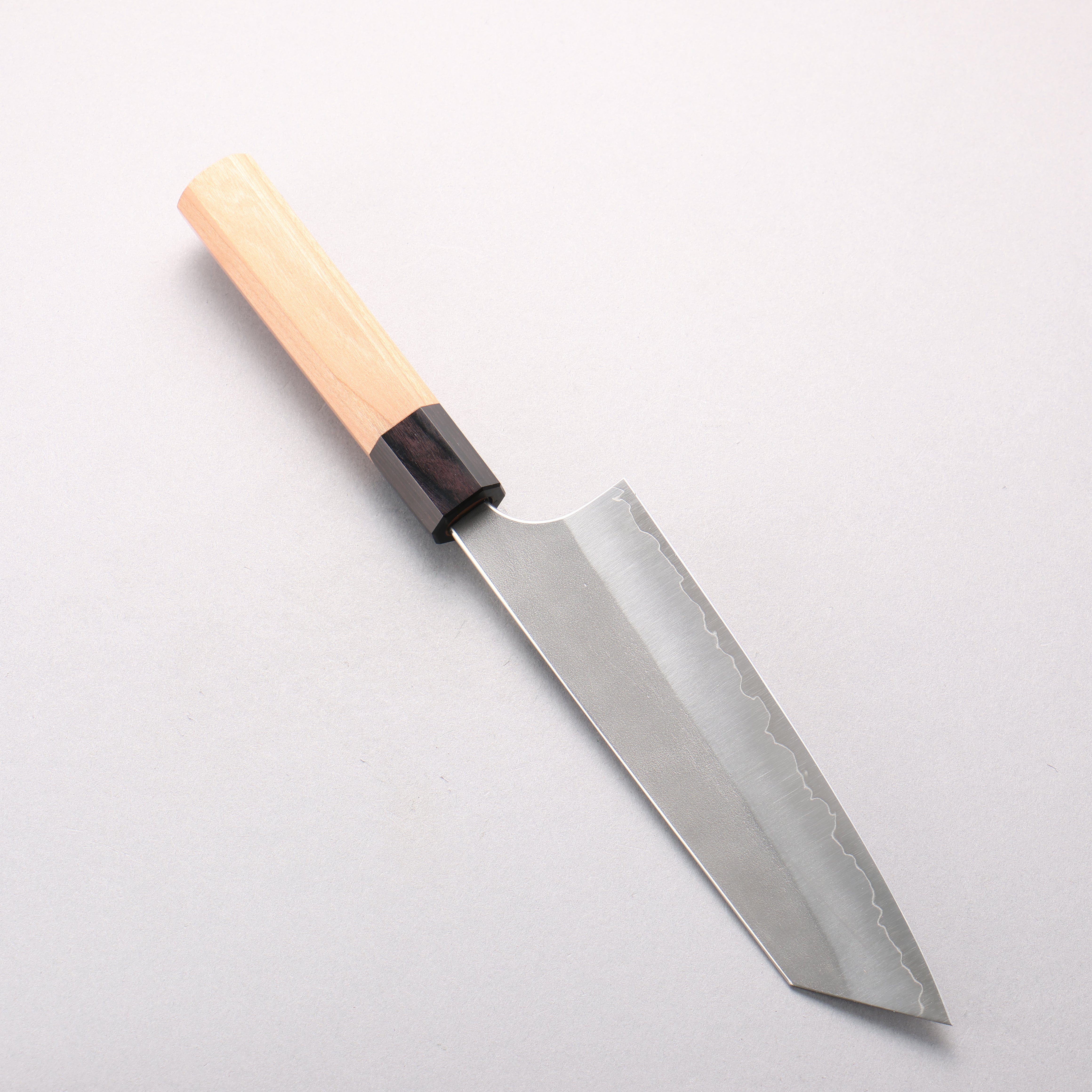 Yoshimi Kato Silver Steel No.3 Nashiji Bunka 170mm Octagonal Cherry Wood Handle - Seisuke Knife