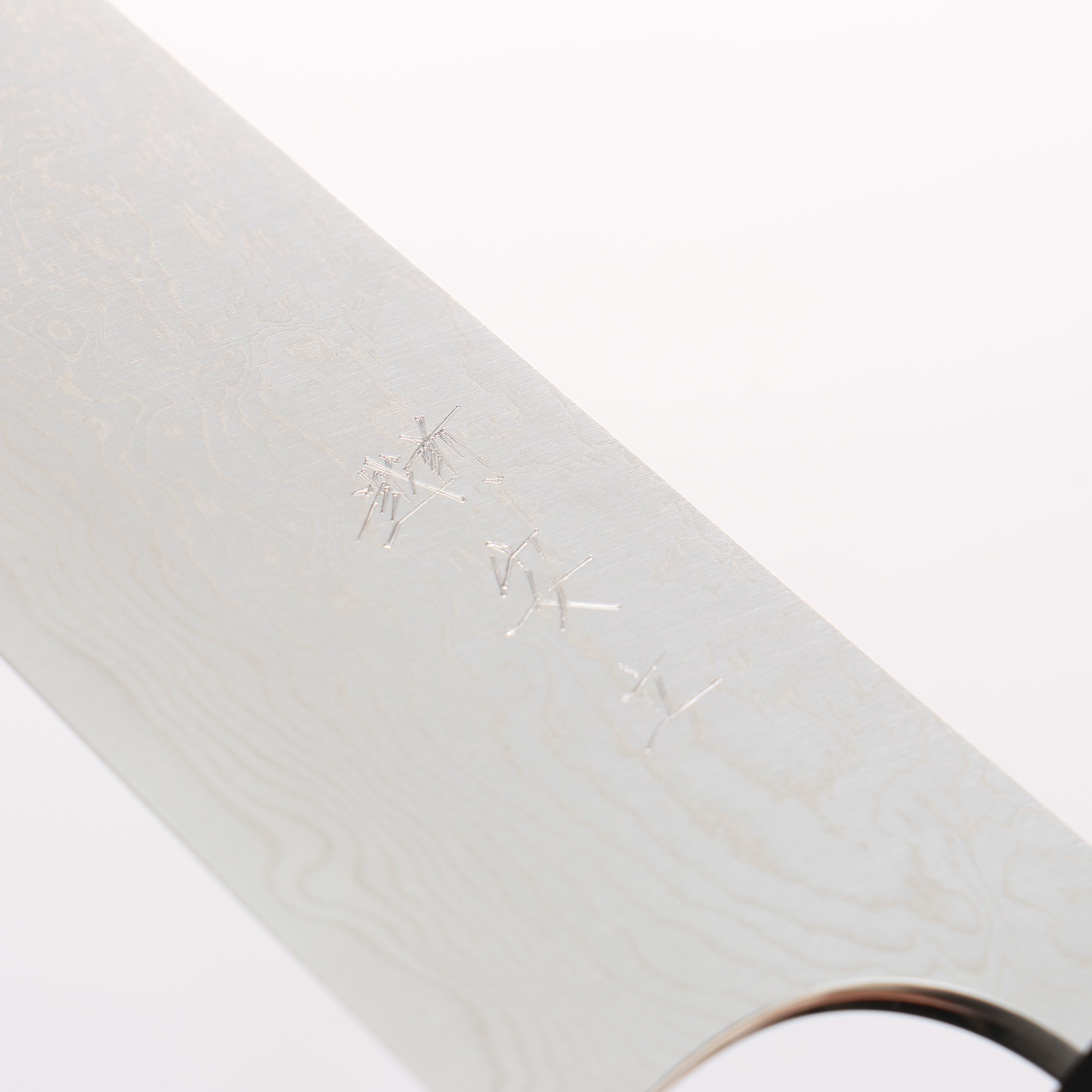 Anryu VG10 Migaki Damascus Petty-Utility 150mm Ebony Wood & Double Black Horn Handle - Seisuke Knife