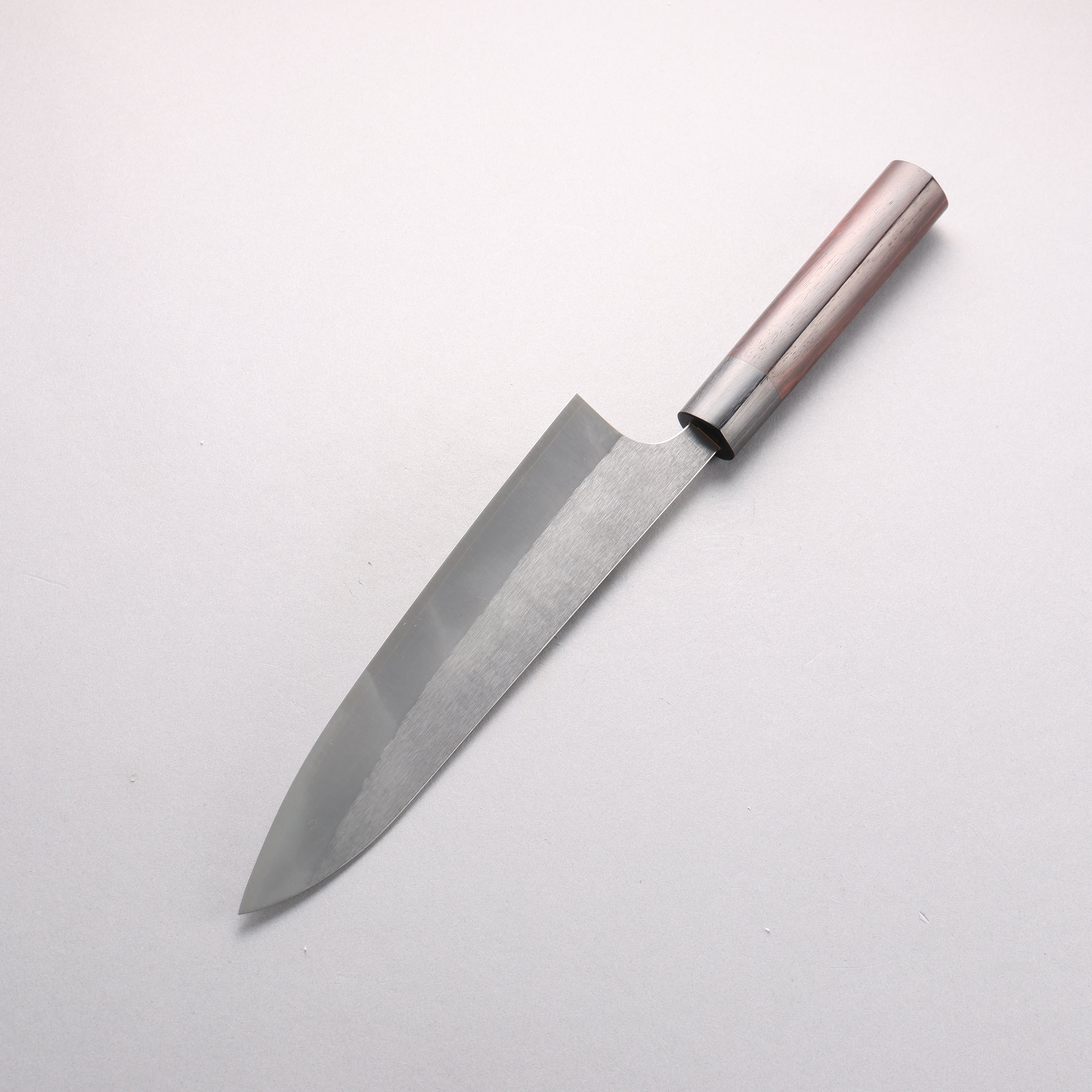 Shungo Ogata SG2 Vertical and Horizontal Hairlines Gyuto 210mm Rosewood Handle - Seisuke Knife