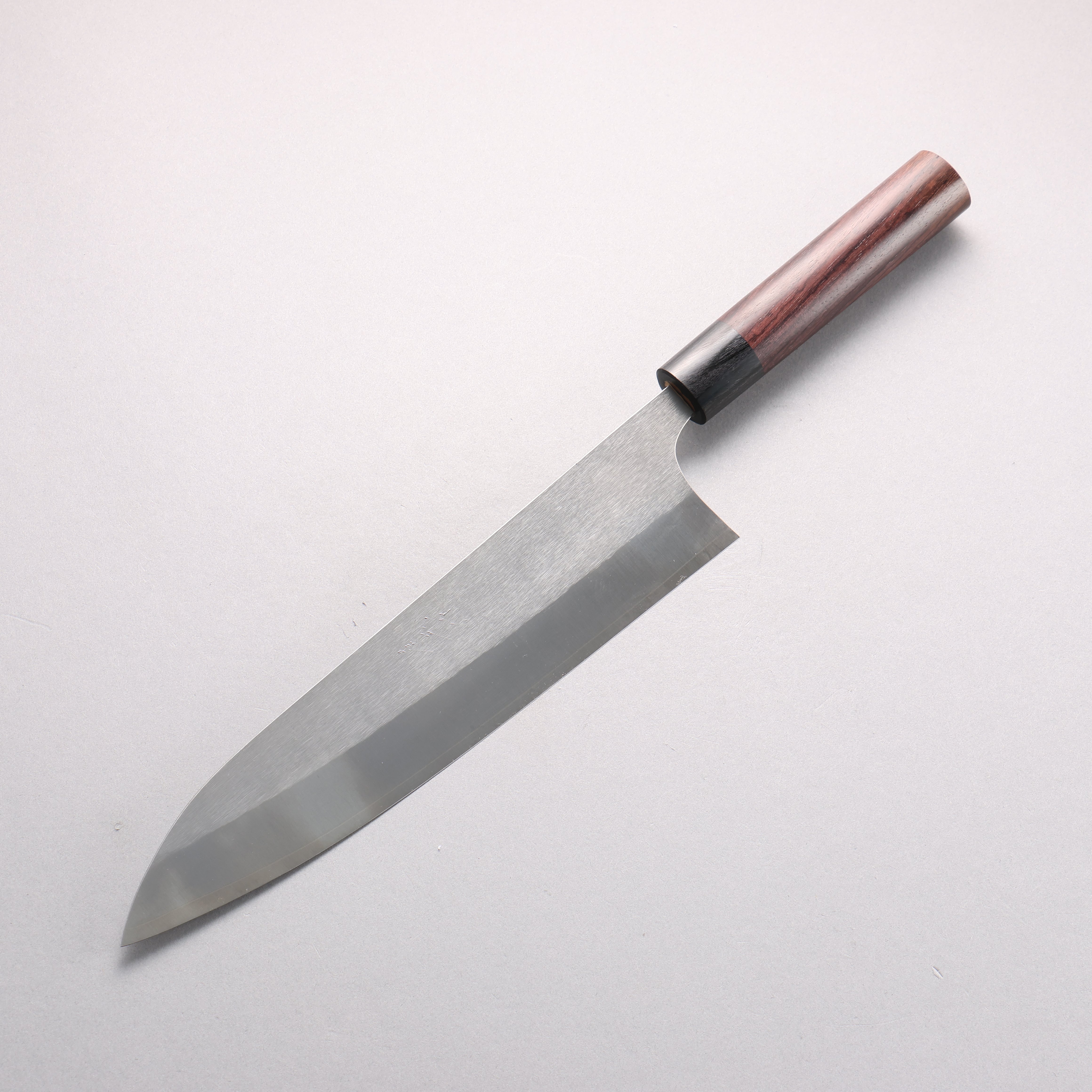 Shungo Ogata SG2 Vertical and Horizontal Hairlines Gyuto 240mm Rosewood Handle - Seisuke Knife
