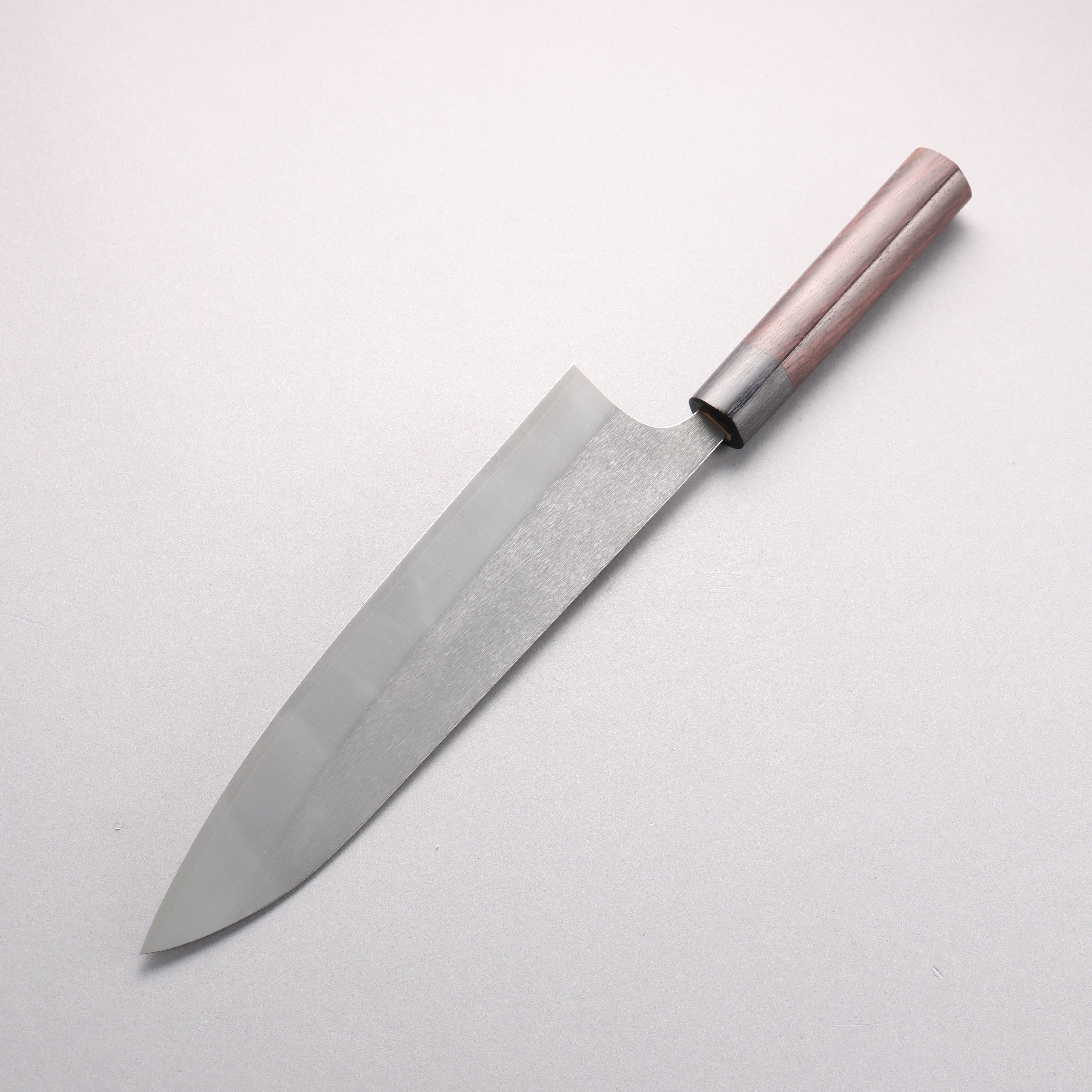 Shungo Ogata SG2 Vertical and Horizontal Hairlines Gyuto 240mm Rosewood Handle - Seisuke Knife