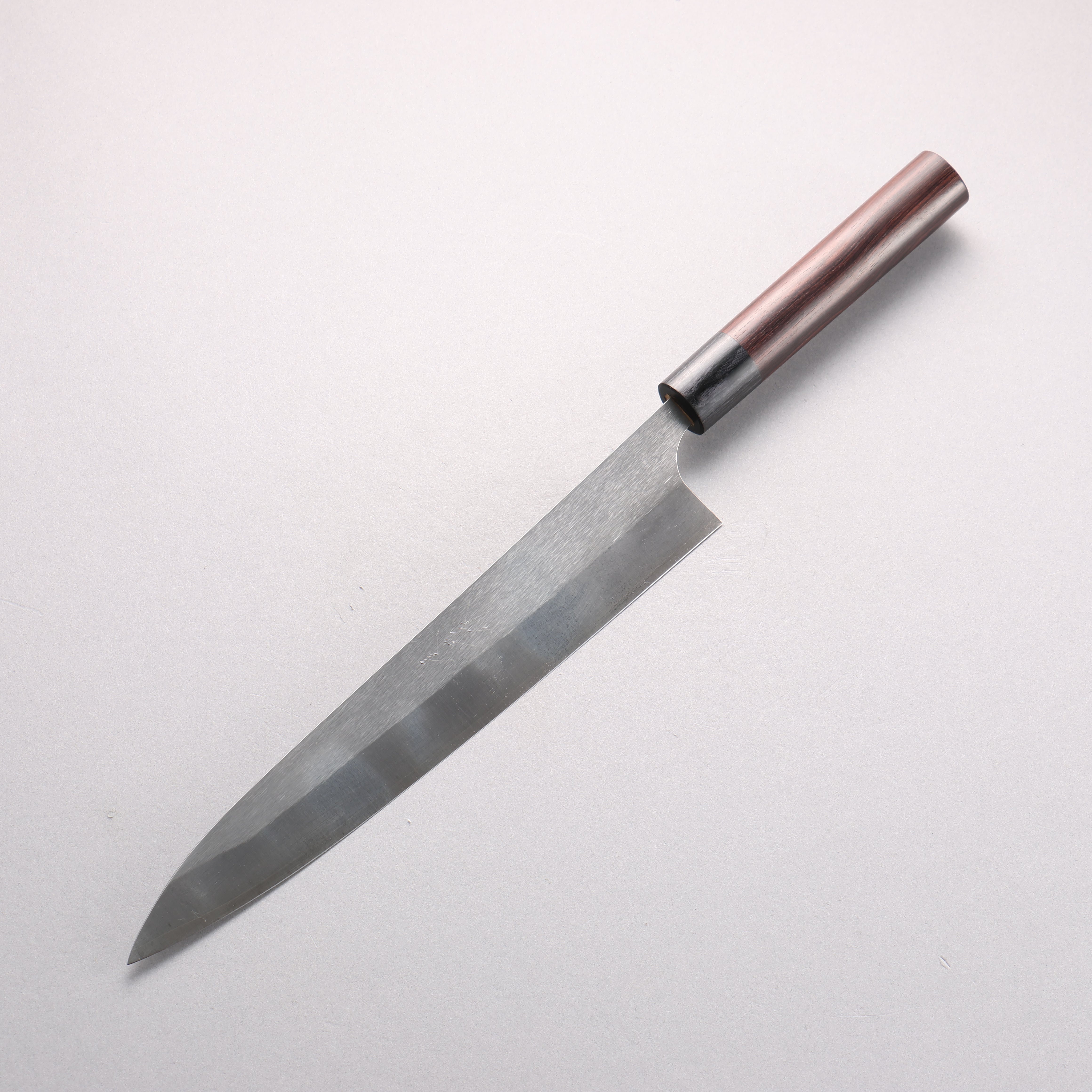 Shungo Ogata SG2 Vertical and Horizontal Hairlines Sujihiki 240mm Rosewood Handle - Seisuke Knife