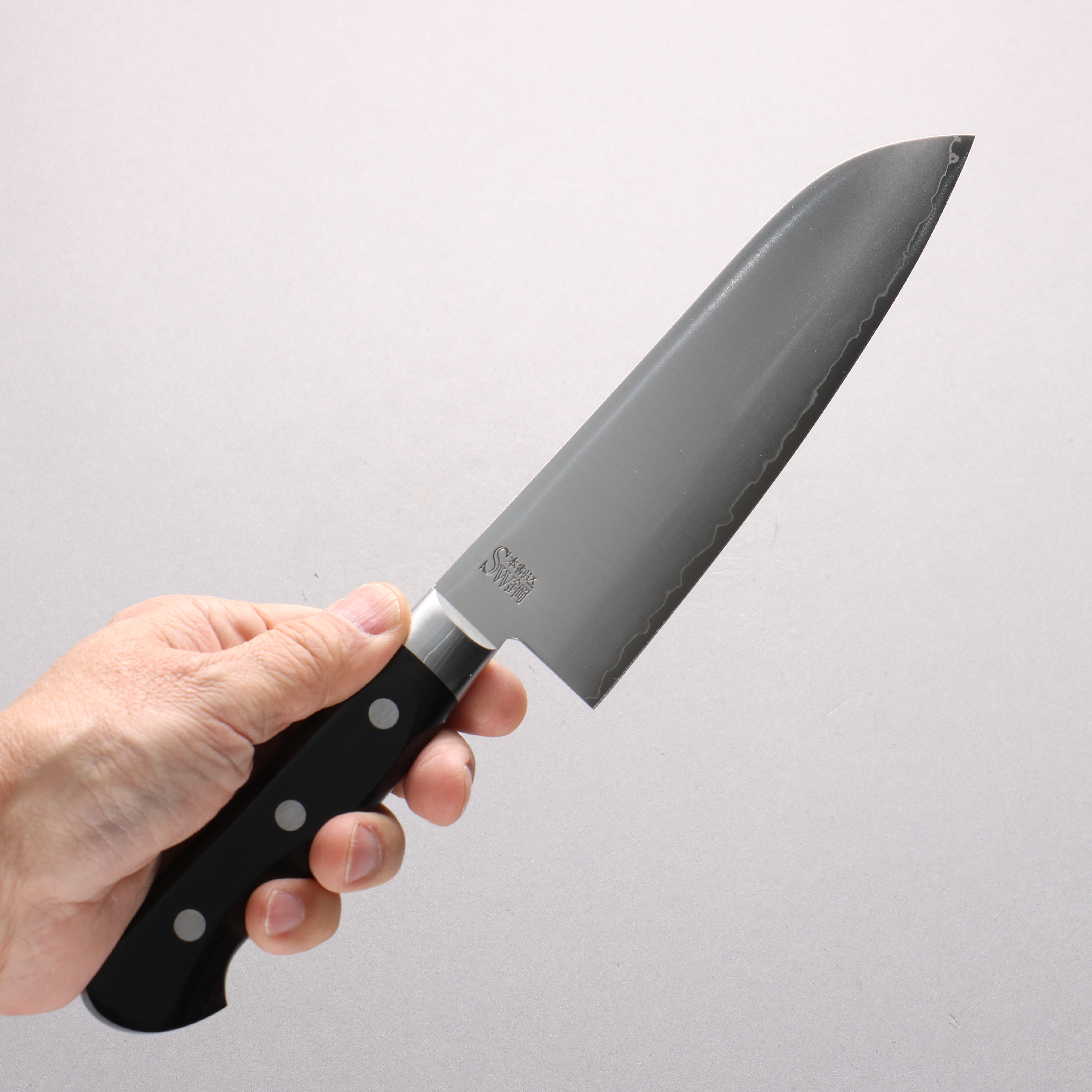 Swedish Steel-stn Santoku 165mm Pakka wood Handle B Grade (B級品) - Seisuke Knife