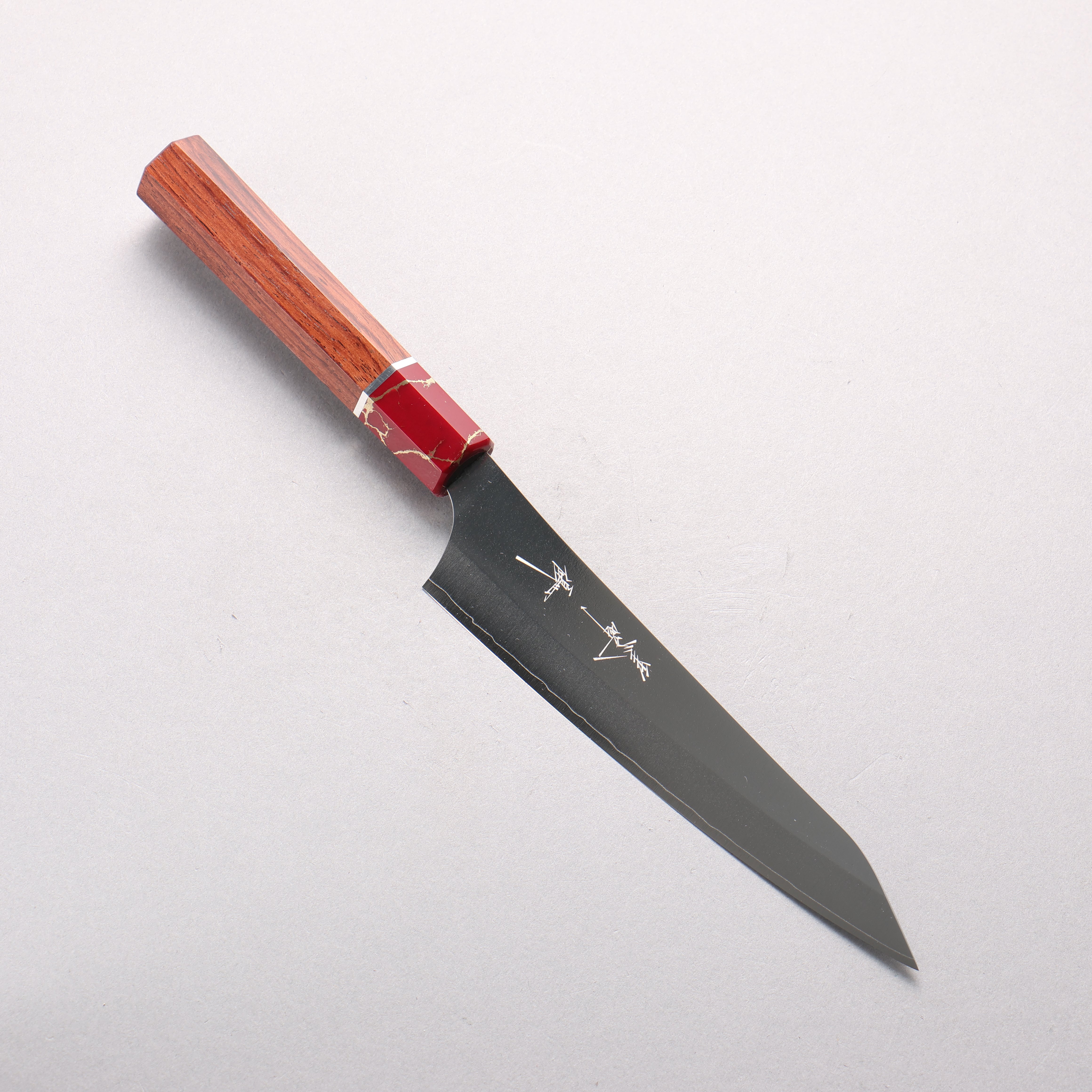 Yu Kurosaki New Gekko VG-XEOS Petty-Utility 150mm Shitan & Green Pakkawood Handle - Seisuke Knife
