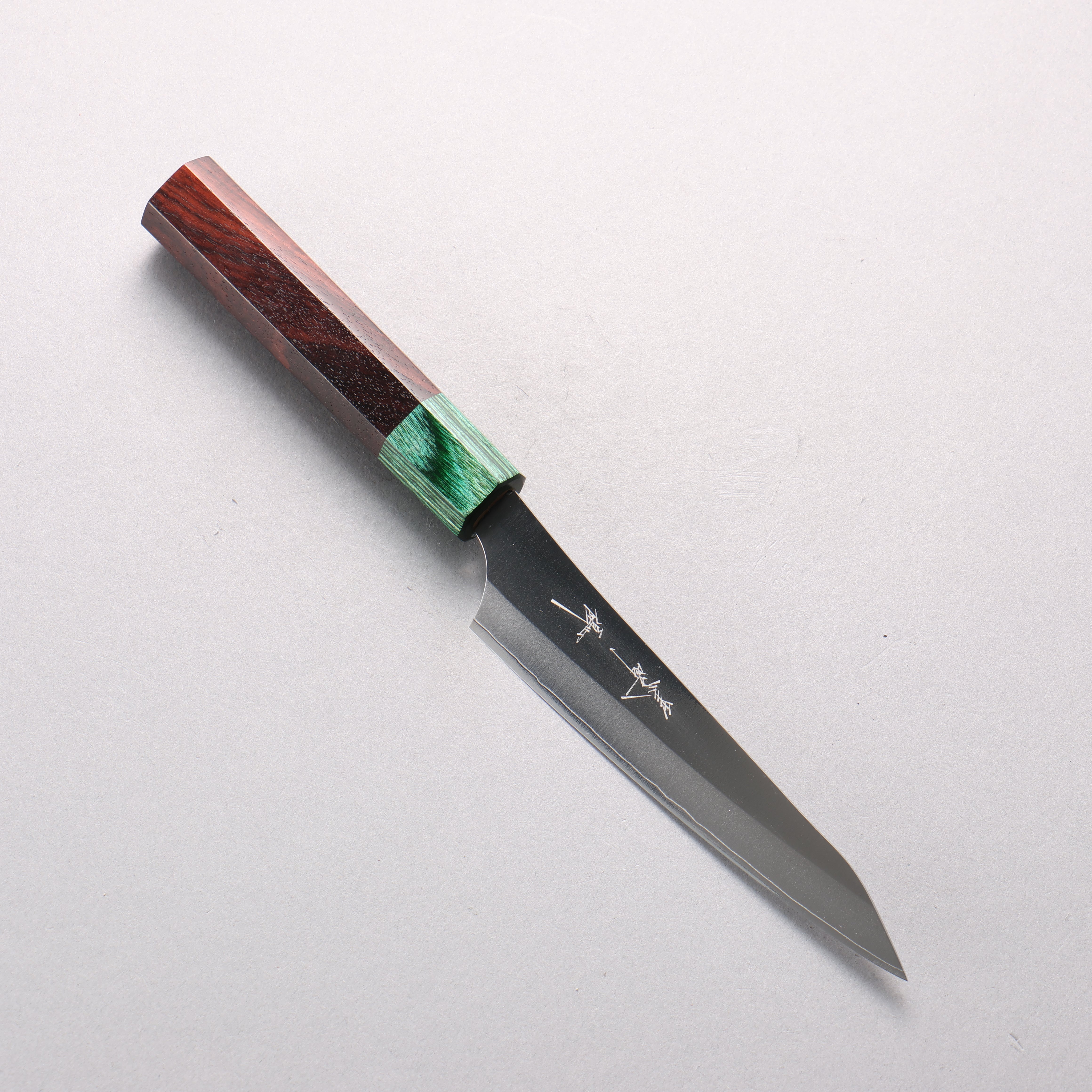 Yu Kurosaki New Gekko VG-XEOS Petty-Utility 130mm Shitan & Green Pakkawood Handle - Seisuke Knife